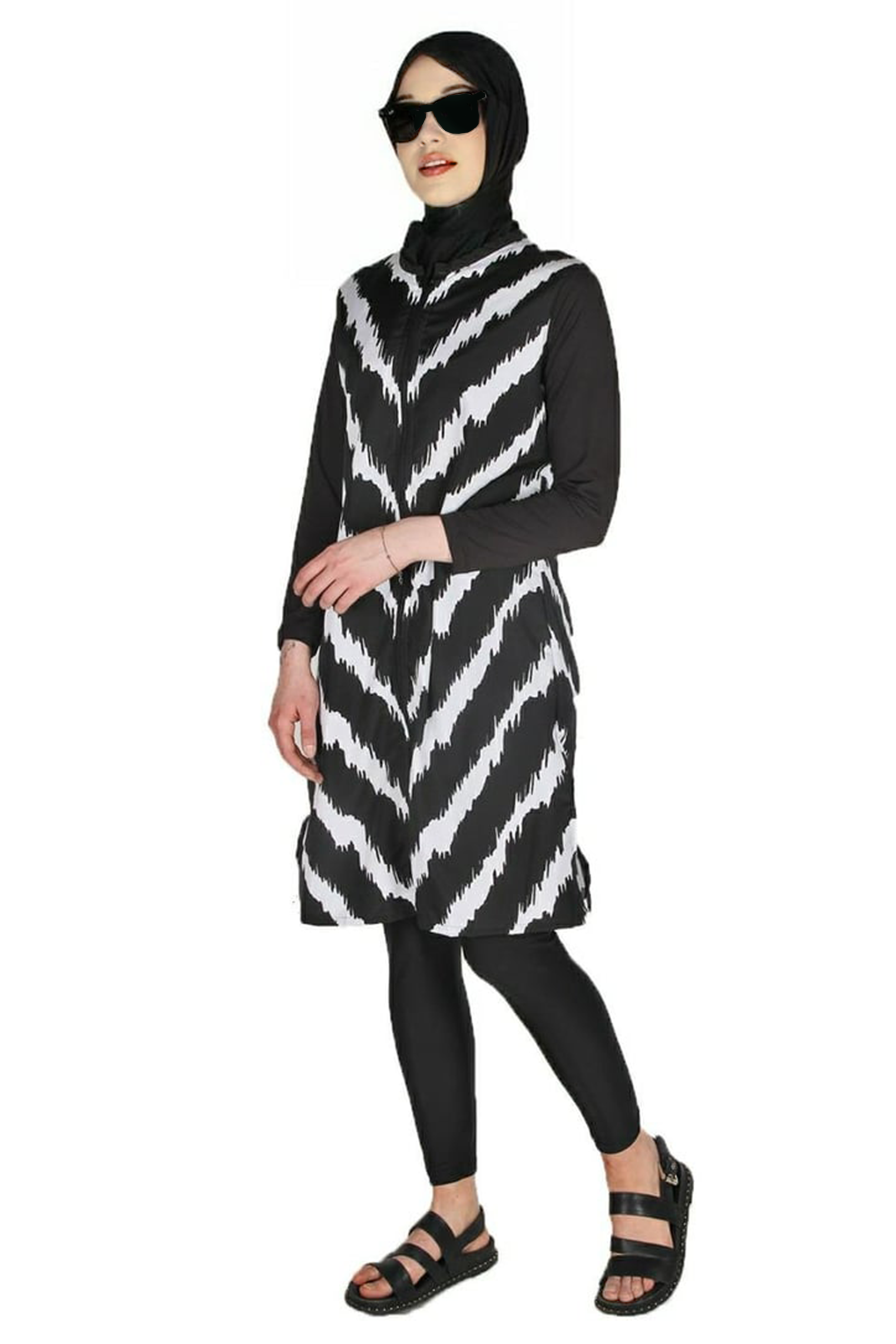 Yapışmayan Tesettür Mayo, Veros Yapışmayan Paraşüt Kumaş Tesettür Mayo