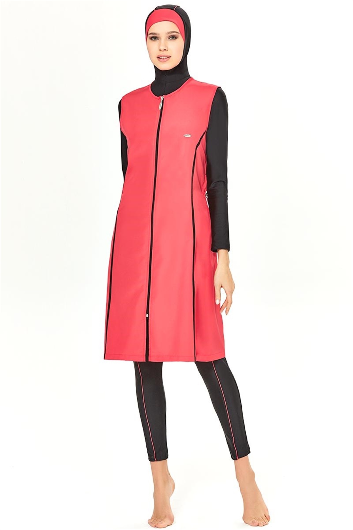 Yelekli Tulum Tesettür Yüzücü Mayo Adasea 1704047 Mercan