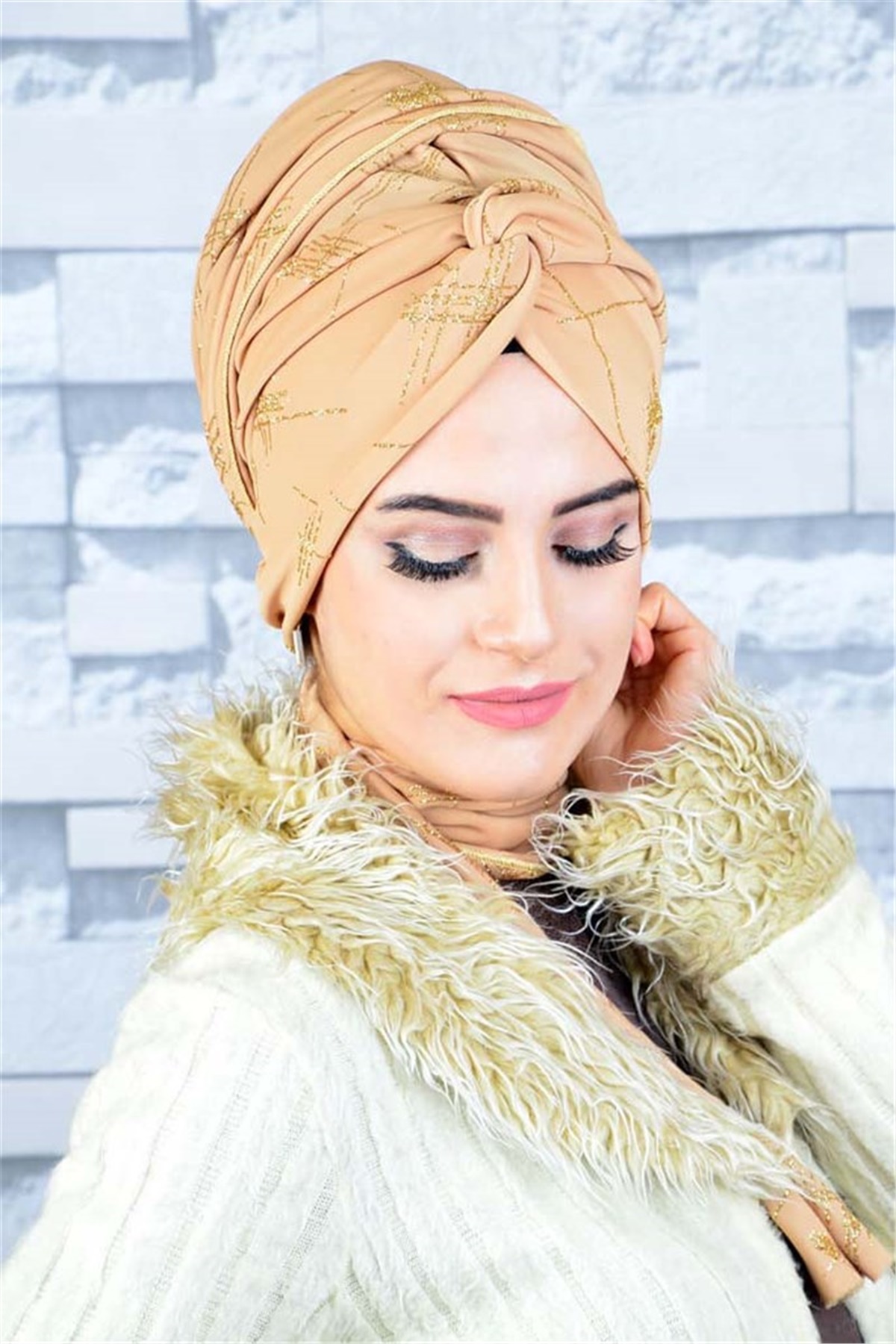 Zincir Bandana Pratik Bone Şal BN001