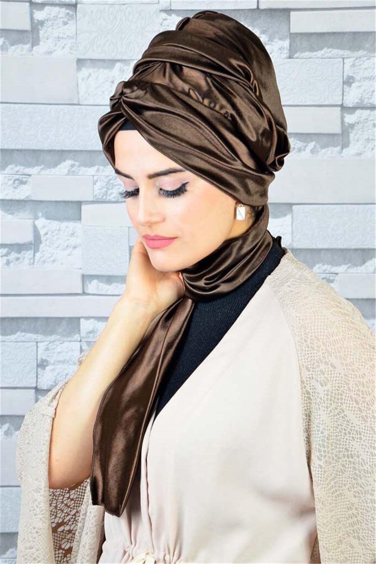 Zincir Bandana Pratik Bone Şal BN009