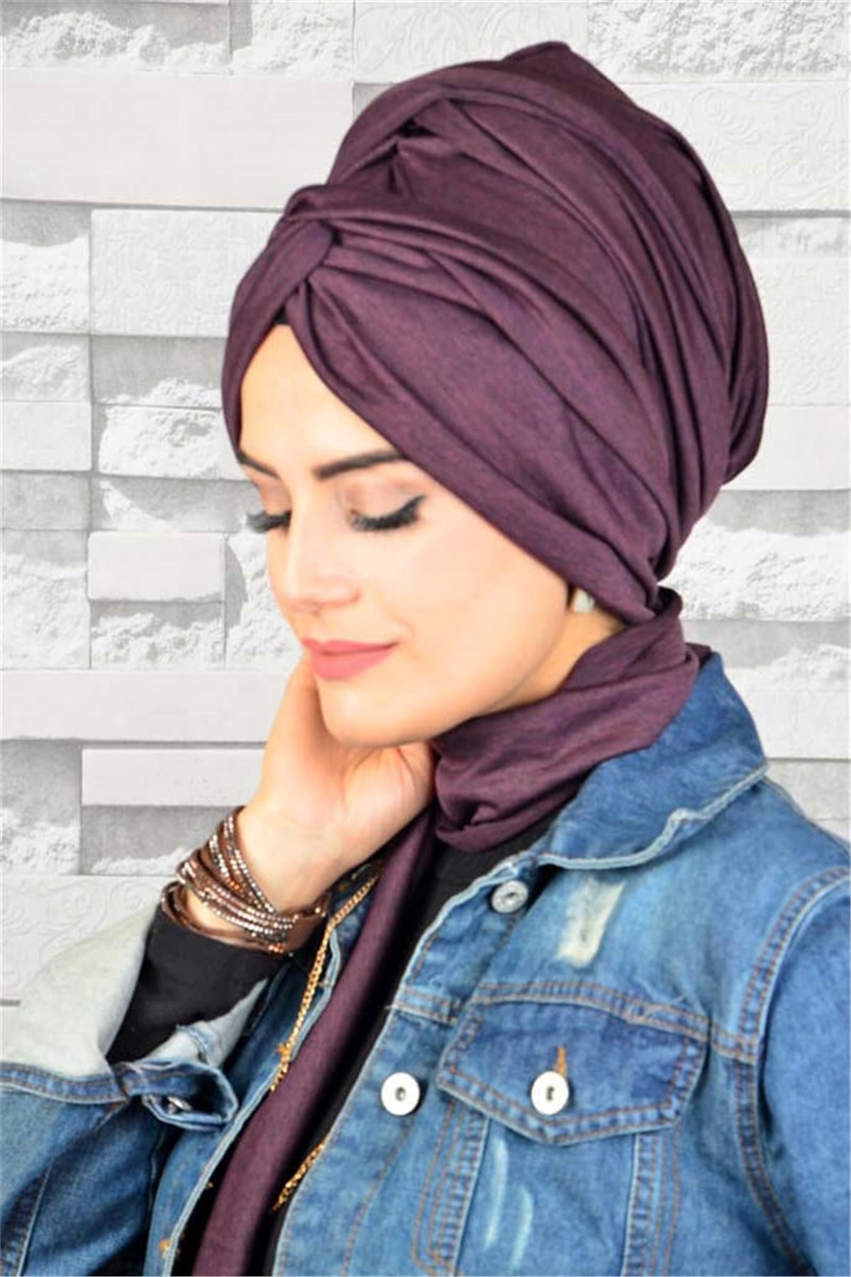 Zincir Bandana Pratik Bone Şal BN049