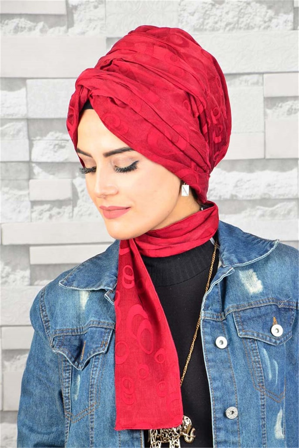 Zincir Bandana Pratik Bone Şal BN049