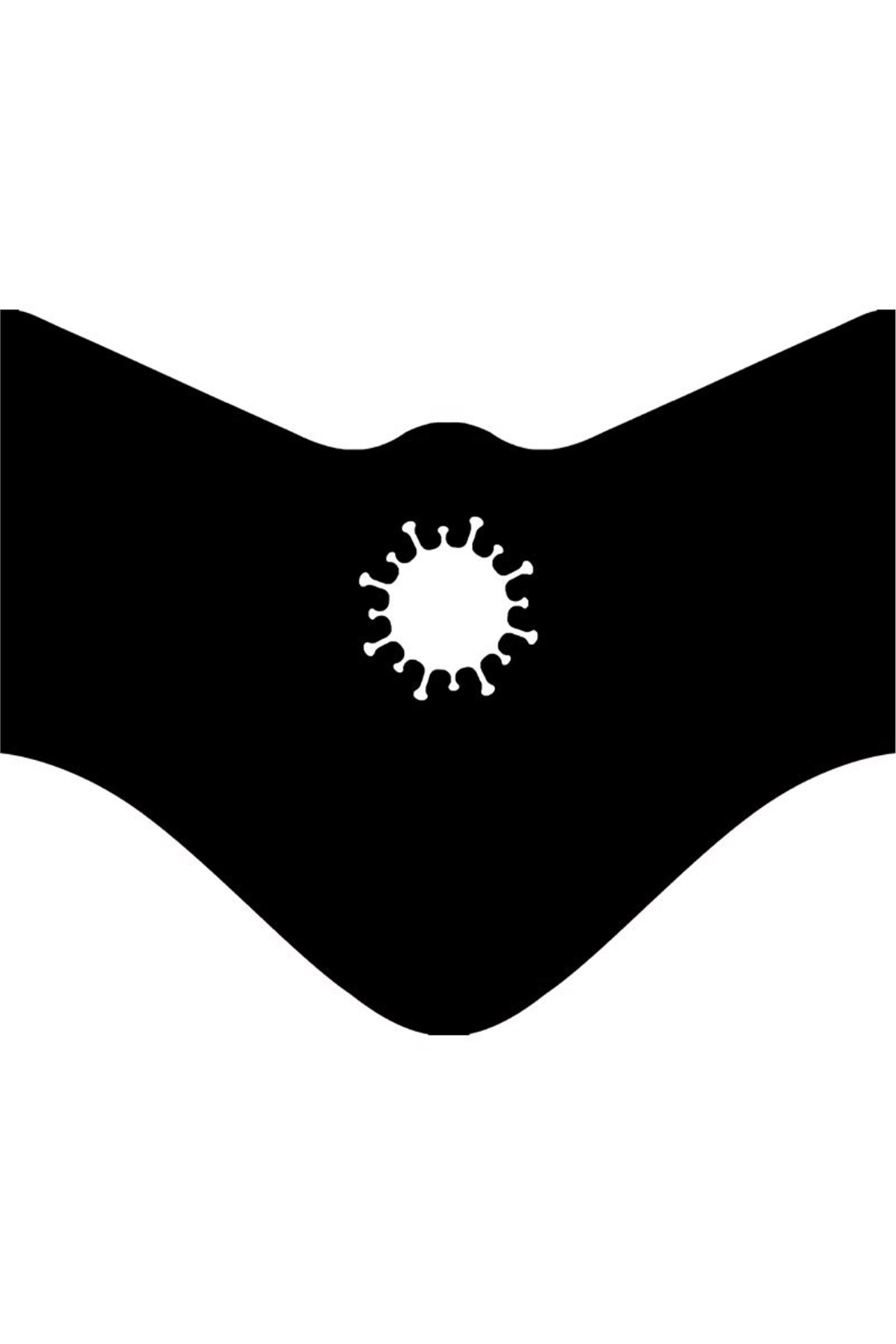 Defalarca Yıkanabilir Corona Virüs Maskesi, 3D Siyah Maske   C5052