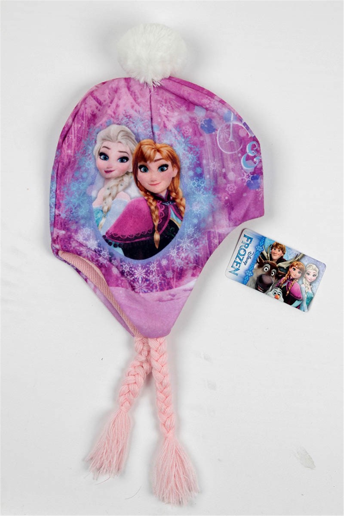 Disney Lisanslı Elsa Kız Çocuk Bere, Pembe