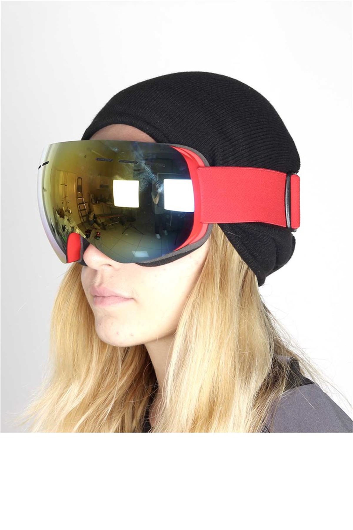 Snowboard ve Kayak Gözlüğü Kırmızı SSG113