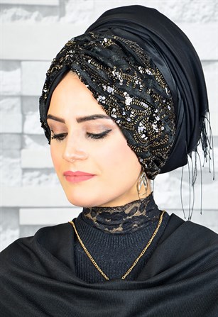 Büzgülü Bandana Pratik Bone Şal BND6003