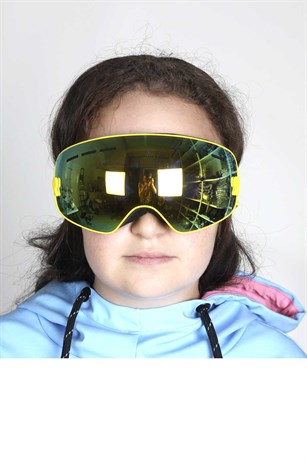 Çocuk Snowboard ve Kayak Gözlüğü Sarı SSG120