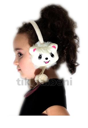 Kız Çocuk Ponponlu Kedi Kulaklık K-0001