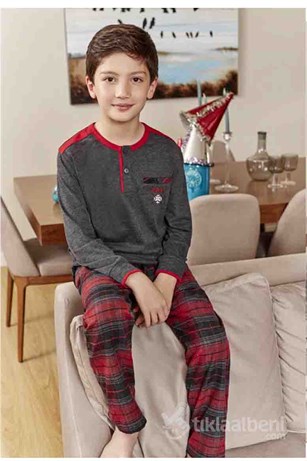 Eros Ese 20001 Düğmeli Çocuk Pijama Takımı