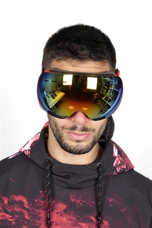 Havalandırmalı Snowboard ve Kayak Gözlüğü Kırmızı SSG101