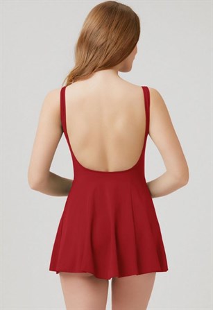 Kom Rota Elbise Mayo KM001-4 Kırmızı