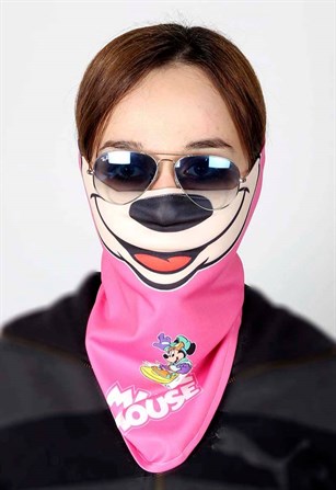 Snowsea Pembe Minnie Mouse Kadın Kayak Maskesi