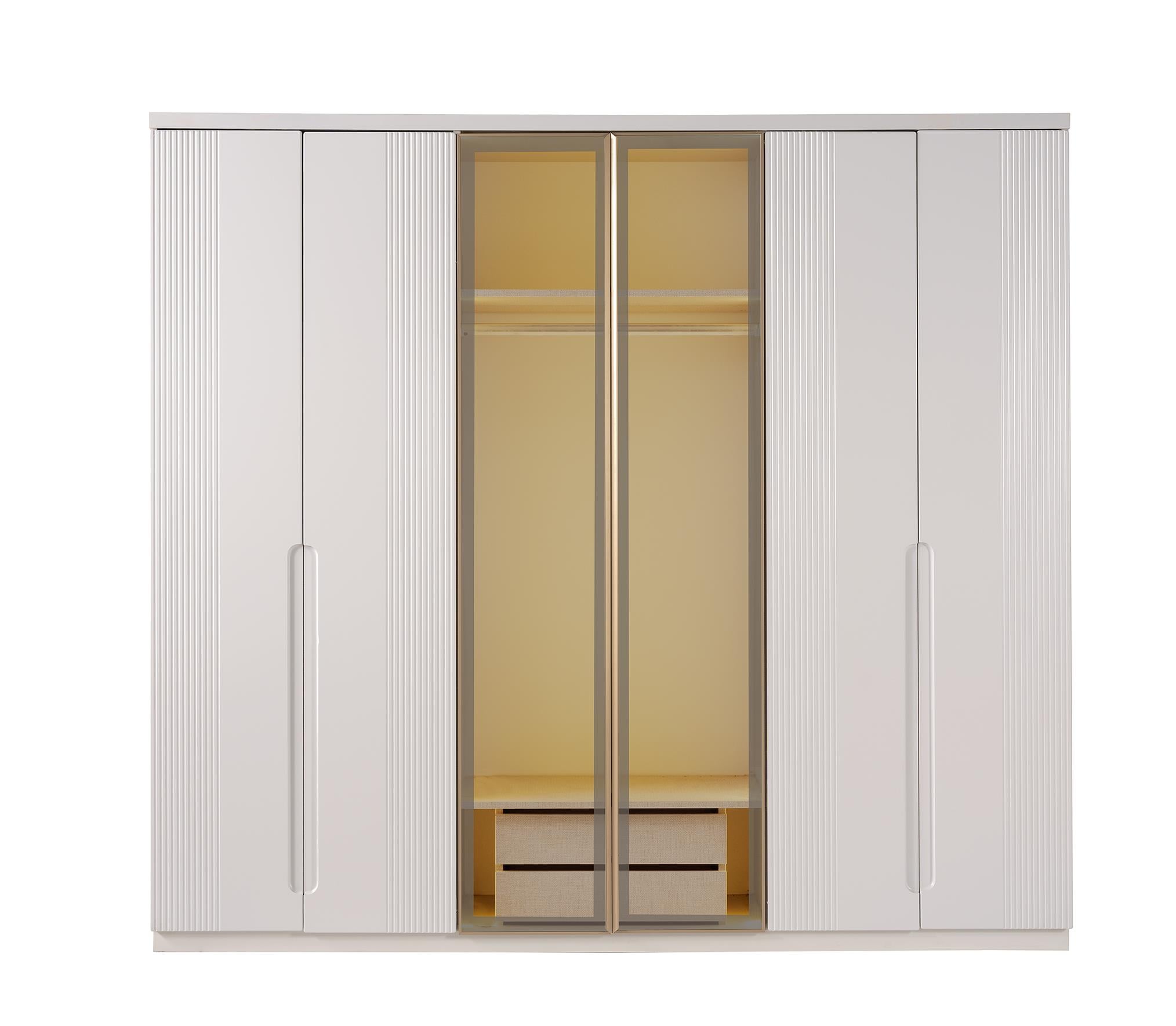 Aden %100 MDF 6 Kapaklı Modern Dolap