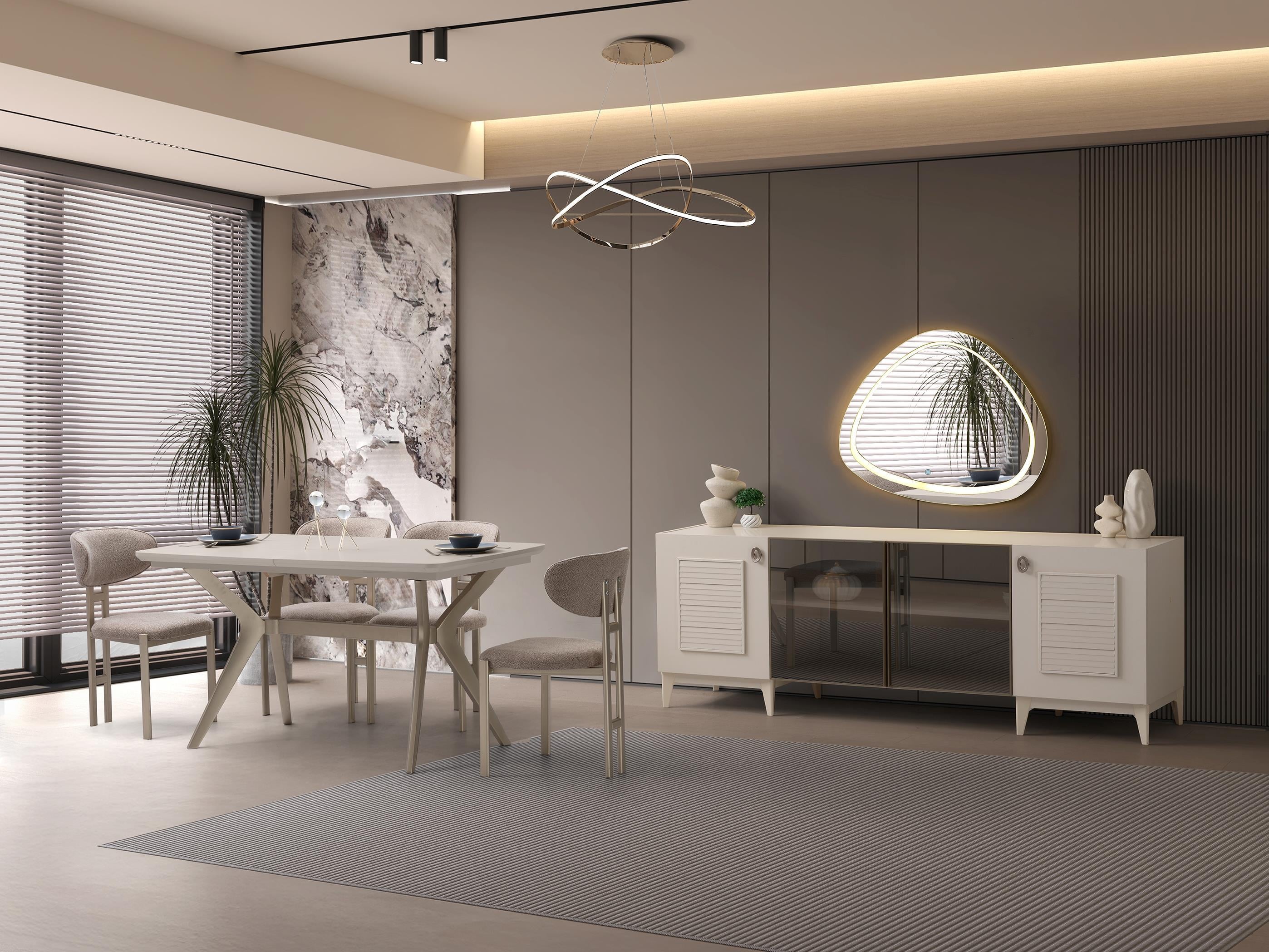 Ahsen Modern Dolaplı Çekmeceli Aynasız Konsol 200*50*78