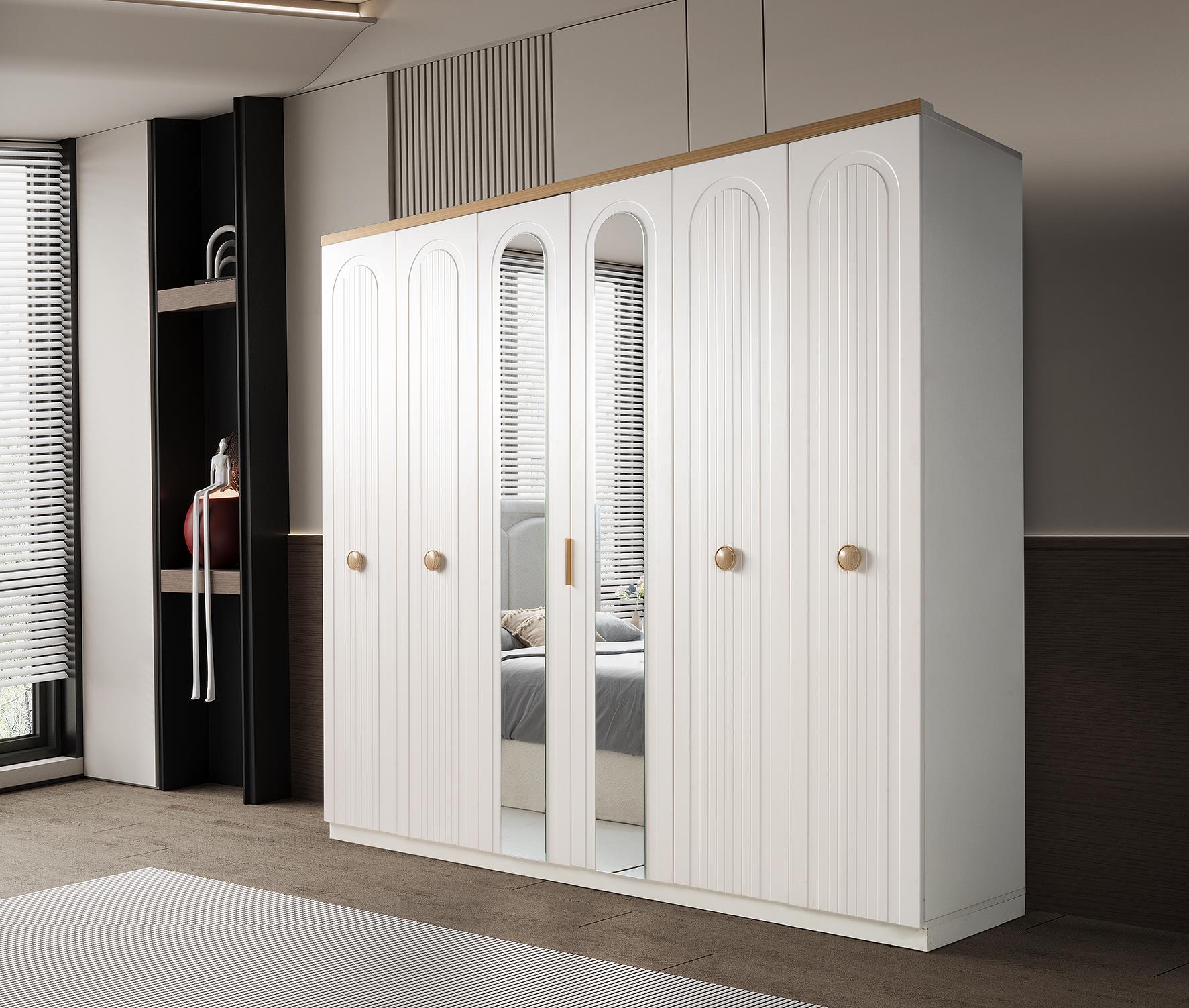 Aren %100 MDF 6 Kapaklı Modern Dolap