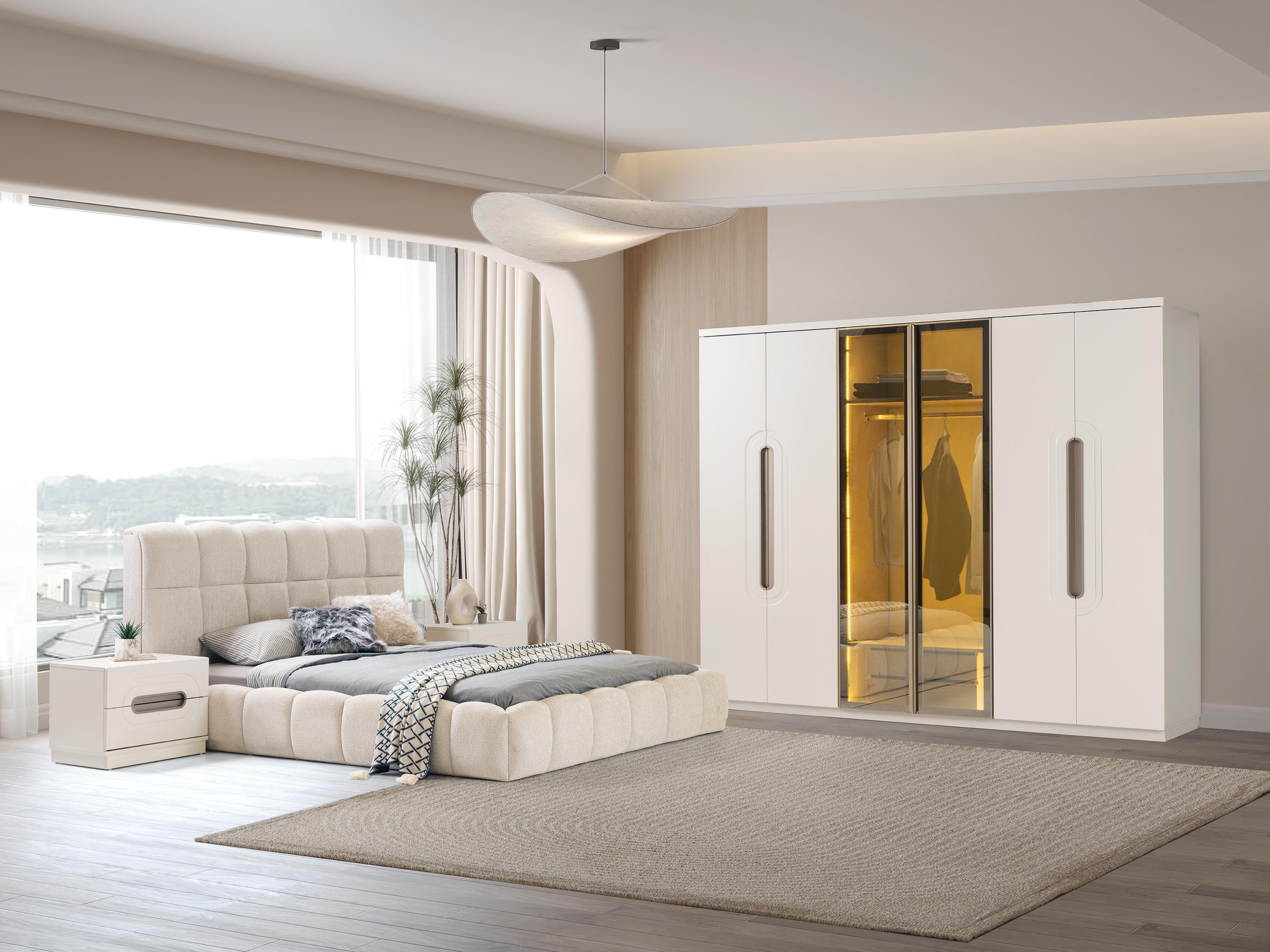 Aura %100 MDF 6 Kapaklı Modern Yatak Odası Takımı