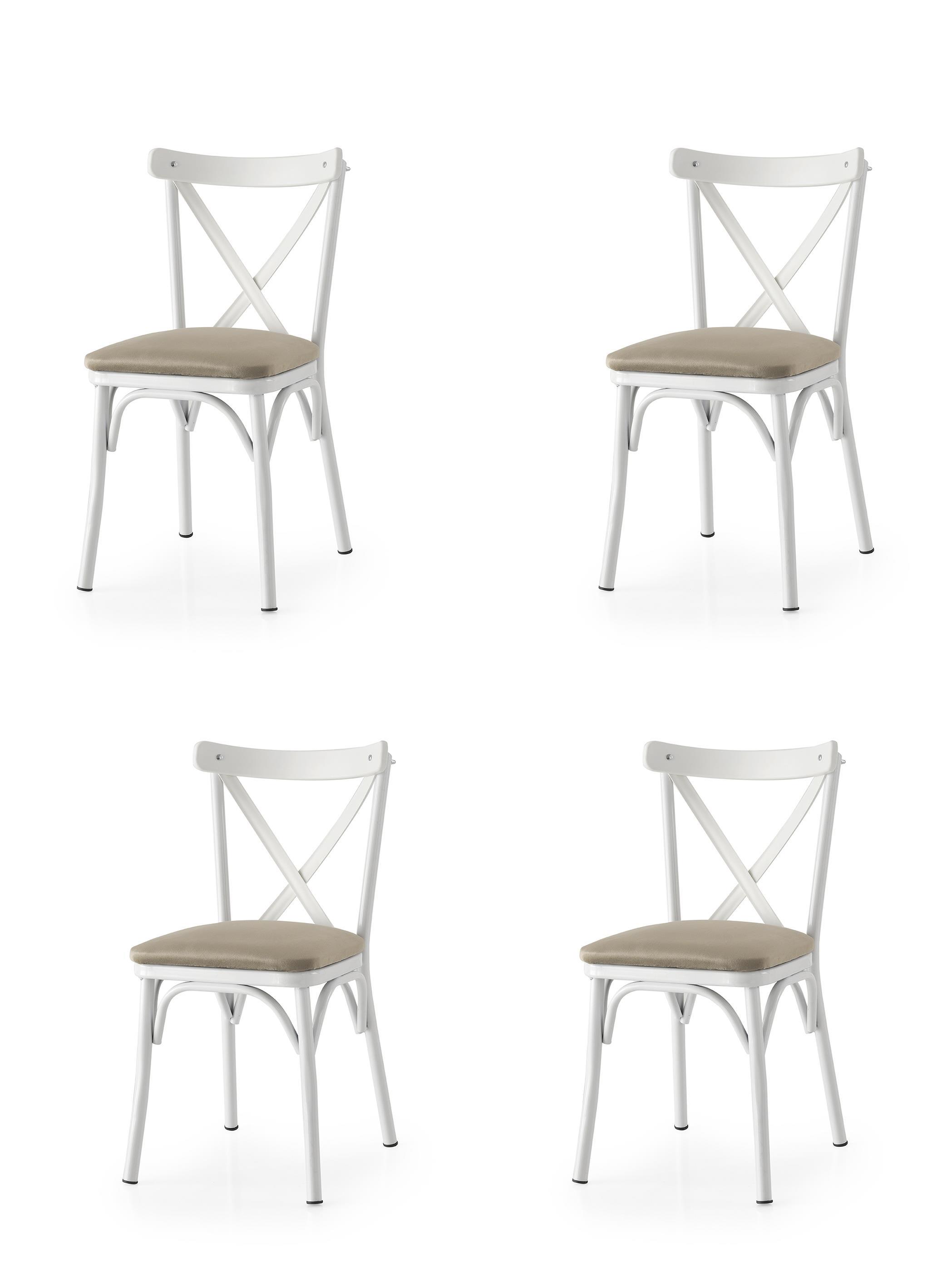 Bahar Mutfak Bahçe Cafe Sandalyesi 4 Li Set