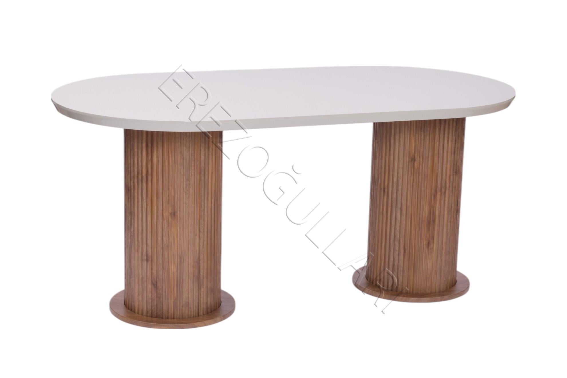 Bohem Traverten Boyalı HighGloss MDF Yemek Masası 90*170