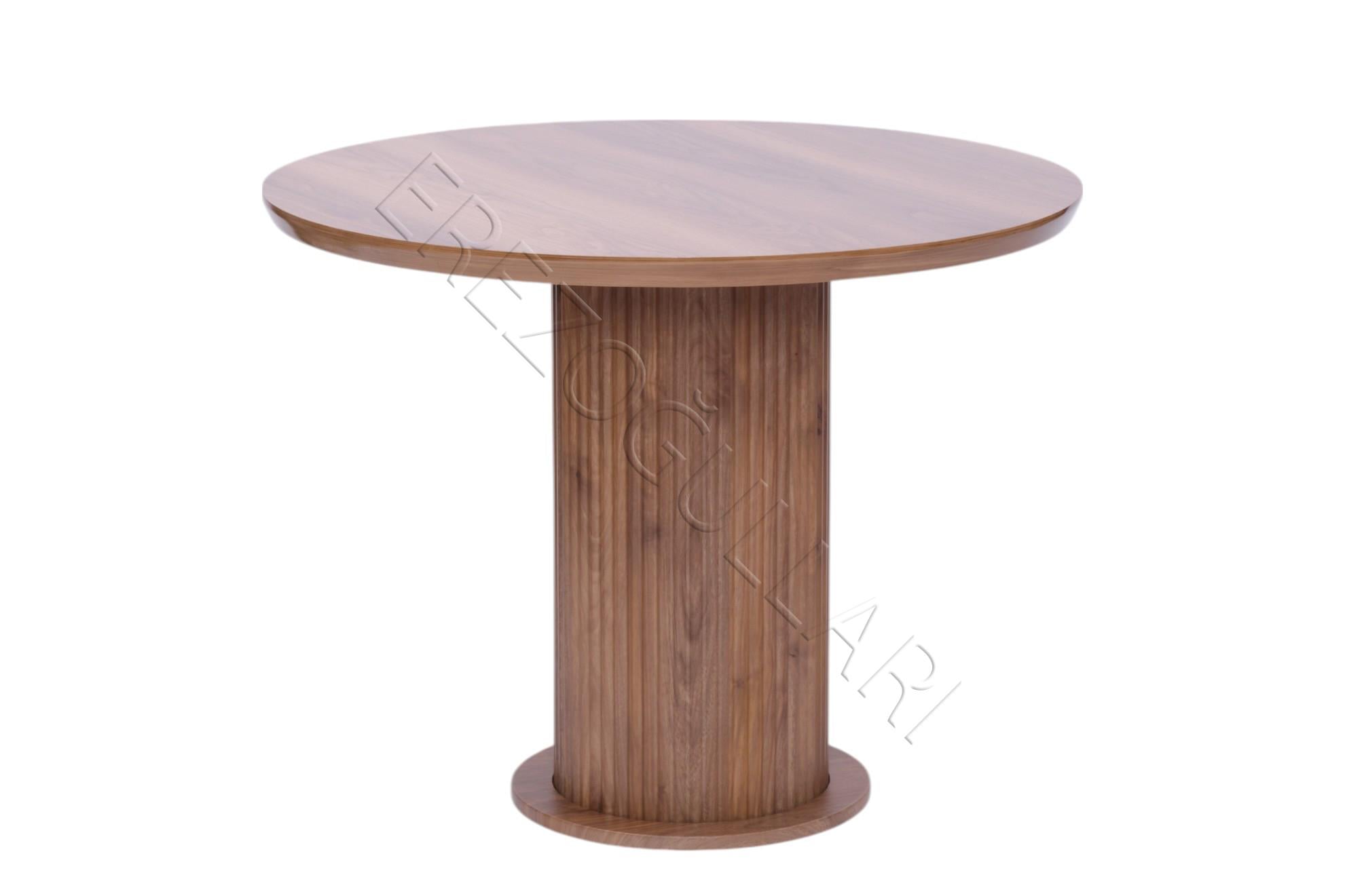 Bohem Yuvarlak Lak Panel Mutfak Masası 100cm