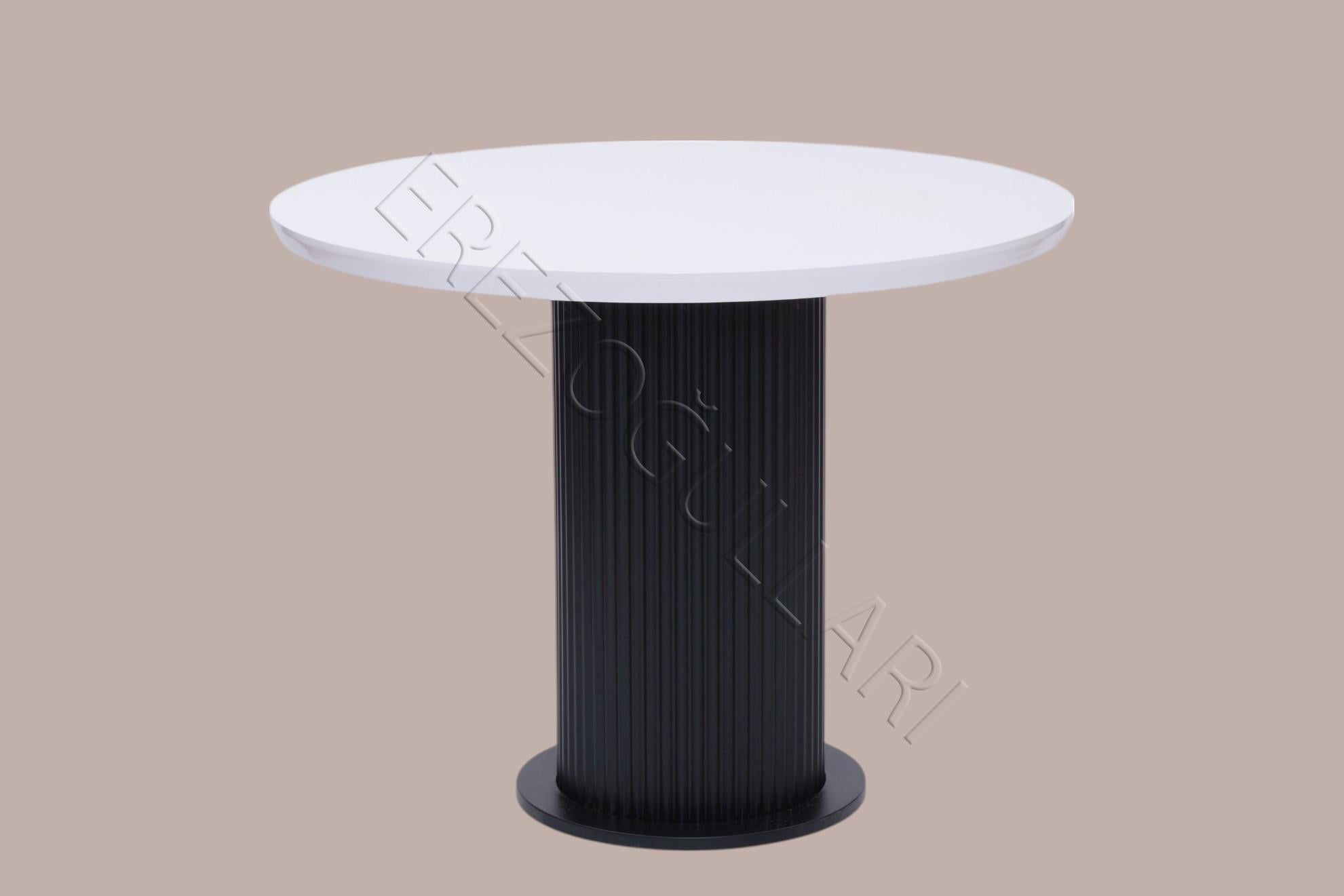 Bohem Yuvarlak Lak Panel Mutfak Masası 100cm