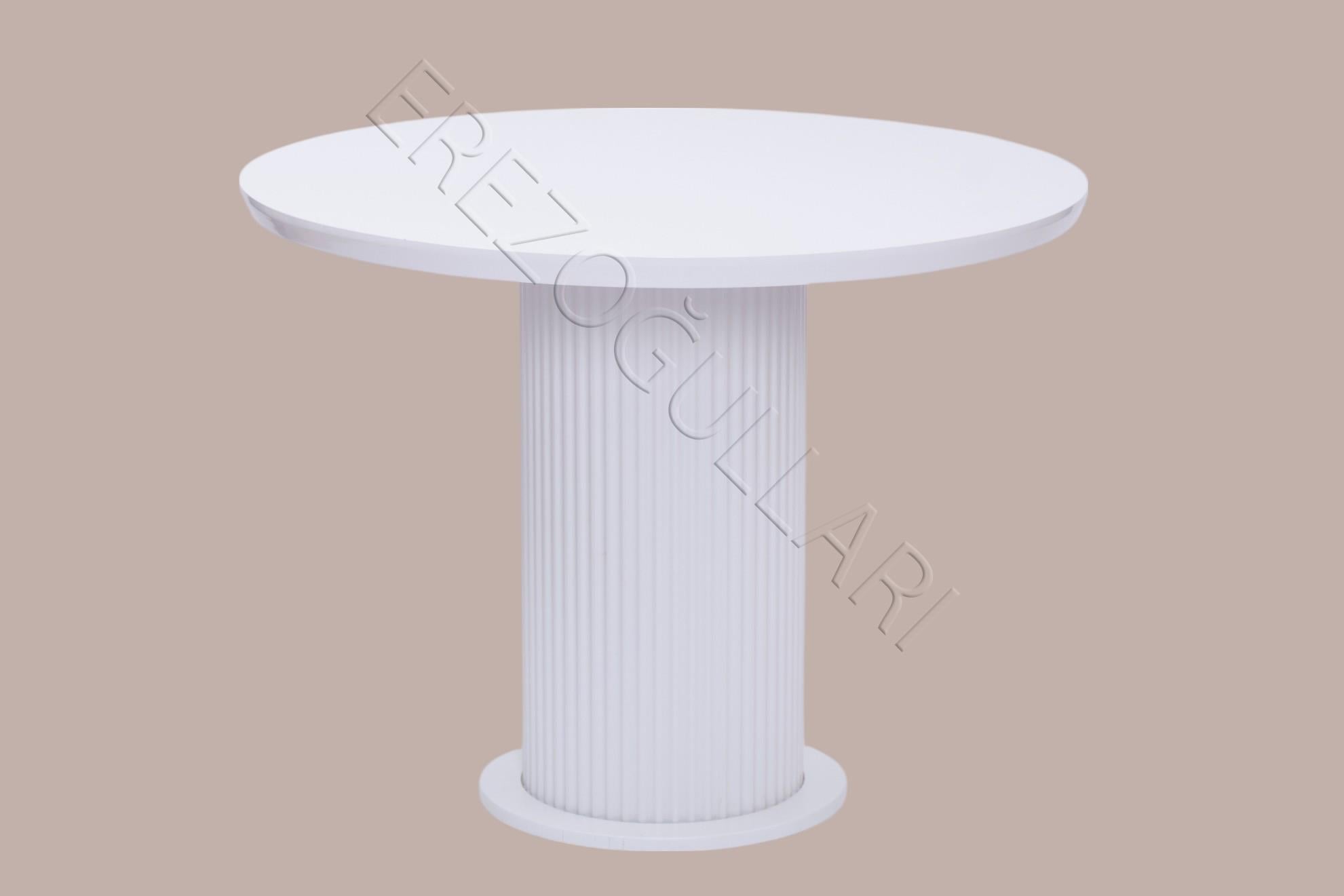 Bohem Yuvarlak Lak Panel Mutfak Masası 100cm