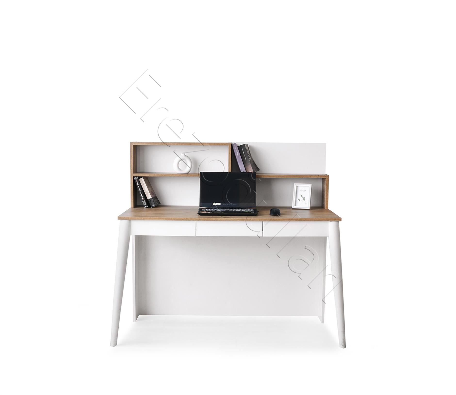 Çakıl MDF Çekmeceli Kitaplıklı Çalışma Masası 120x60x120cm