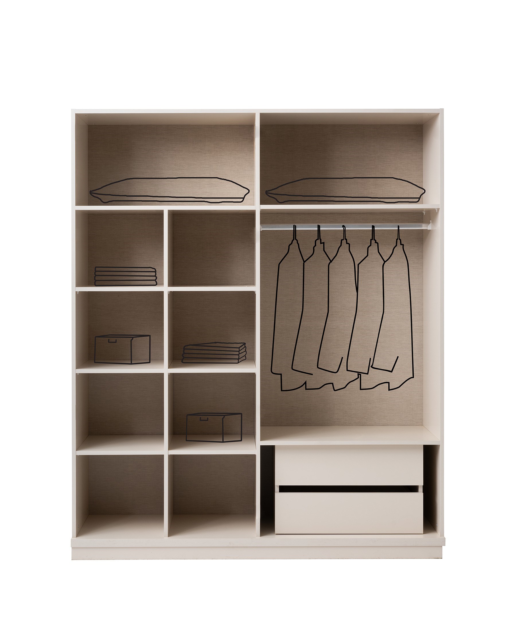 Çınar 4 kapaklı Gardırop Elbise Dolabı 170*53*204cm