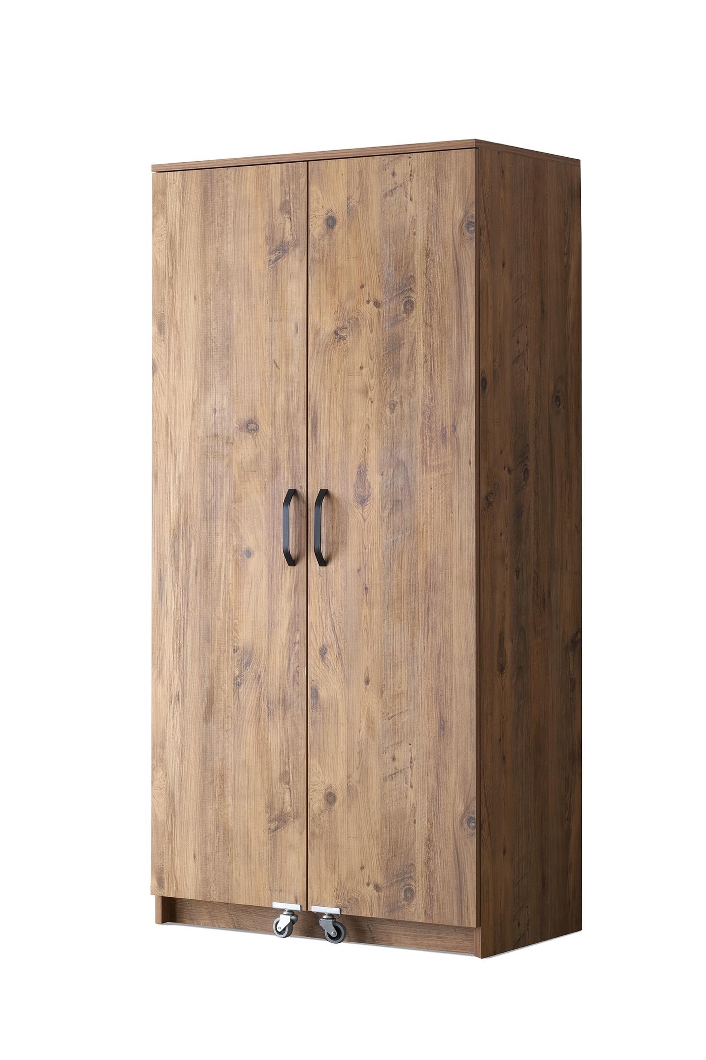Çok Amaçlı 2 Kapaklı Mutfak Erzak Kiler Dolap 86x52x180 cm