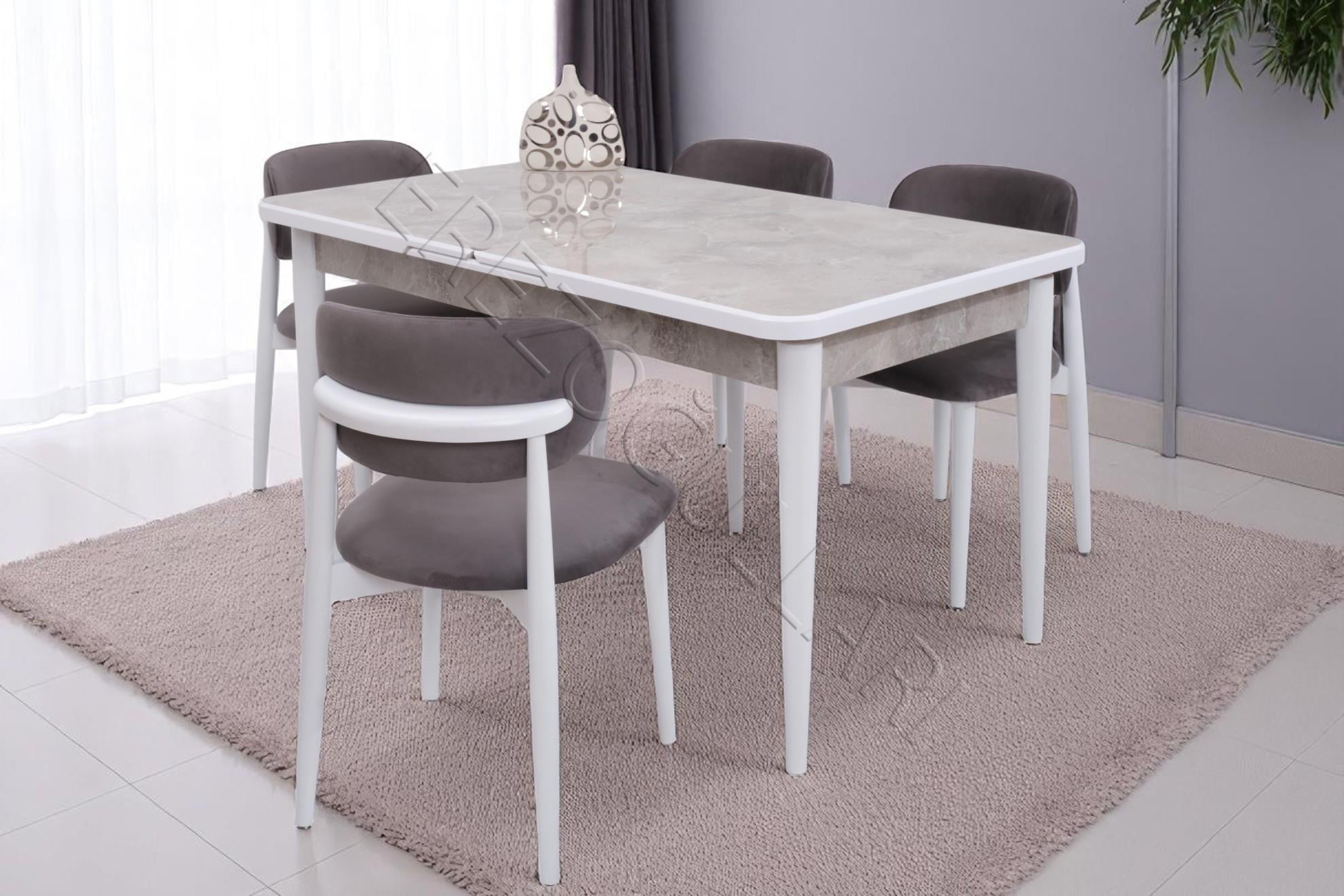 Duru Norte Mdf Lak Panel Açılır Yemek Masa Takımı 90x160