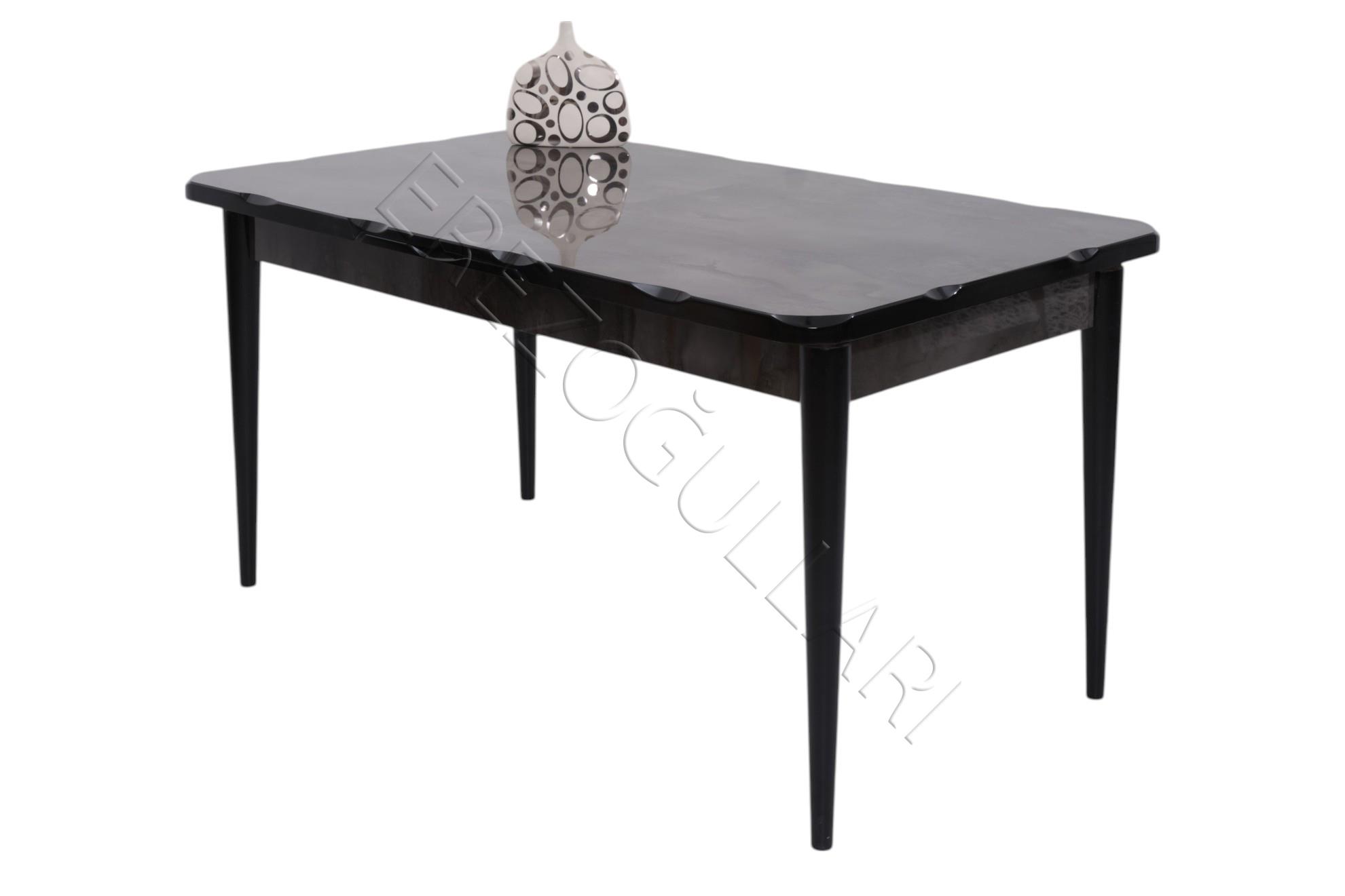 Duru Tuna Mdf Lak Panel Açılır Yemek Masa Takımı 90x160