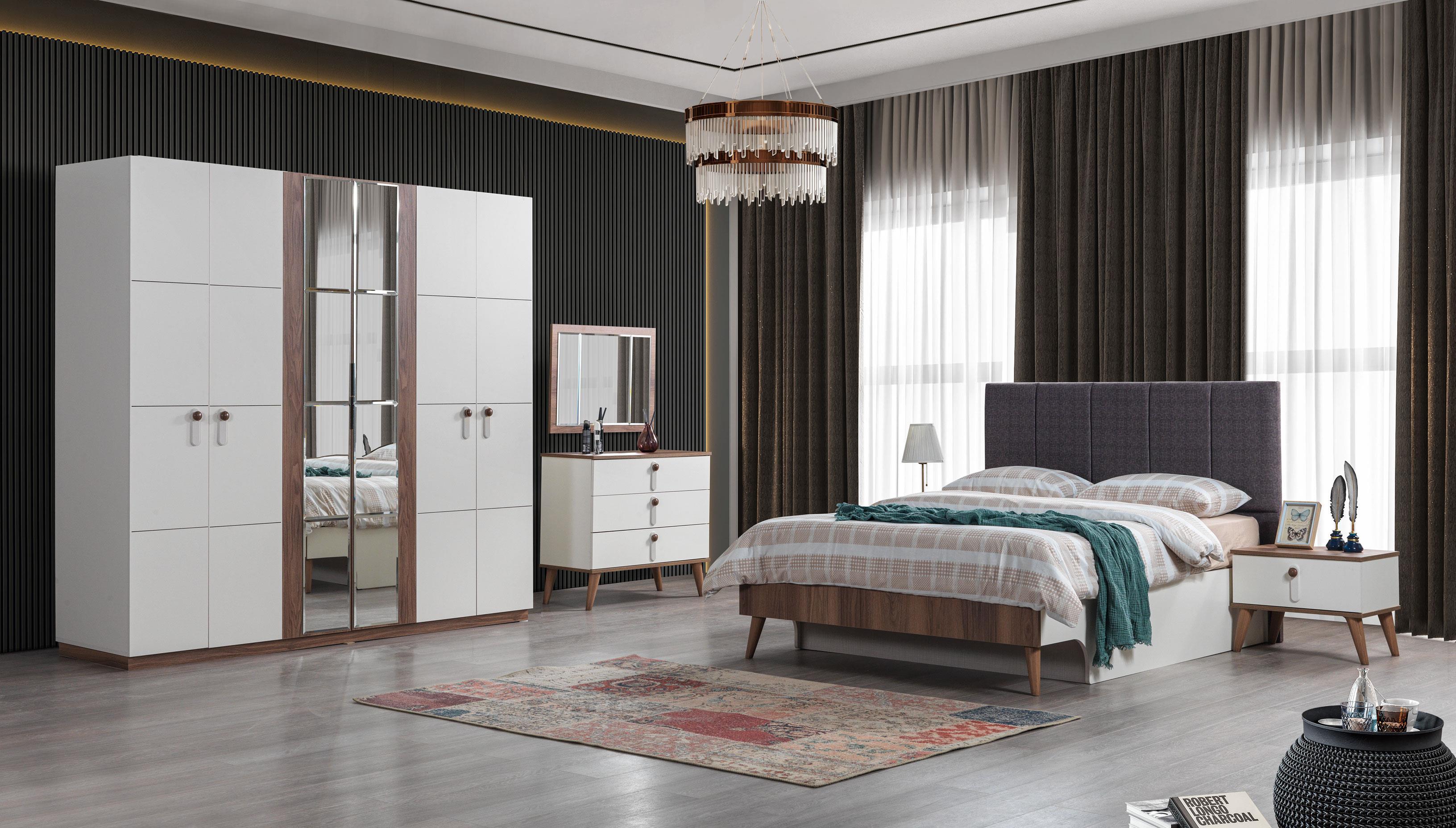 Efsane 6 Kapaklı Modern Yatak Odası Takımı Başlıklı