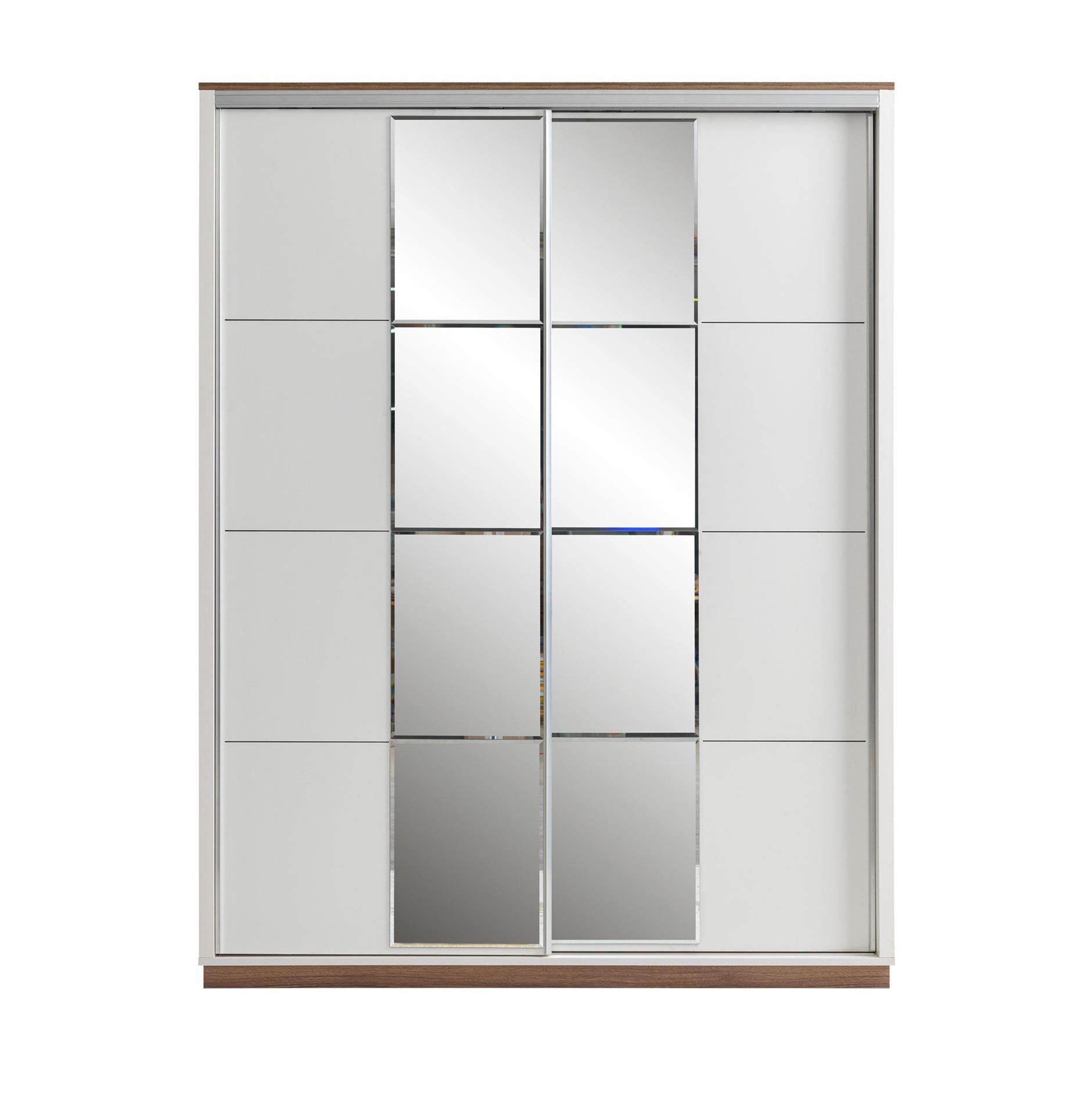 Efsane Sürgülü Aynalı Elbise Dolabı Gardırop 165x60x214
