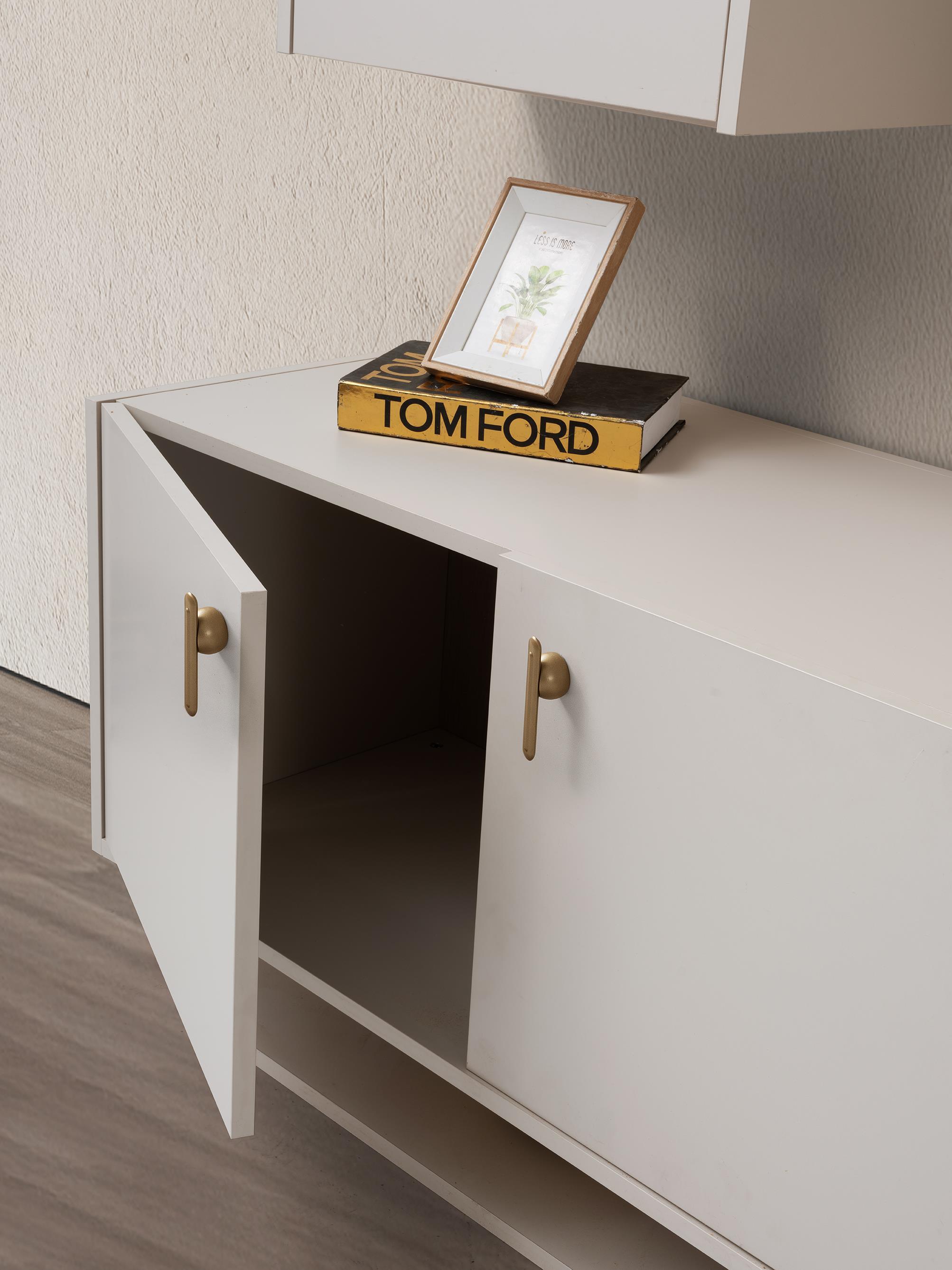 Erva Modern Dolaplı Çekmeceli Aynasız Konsol 206*47*78