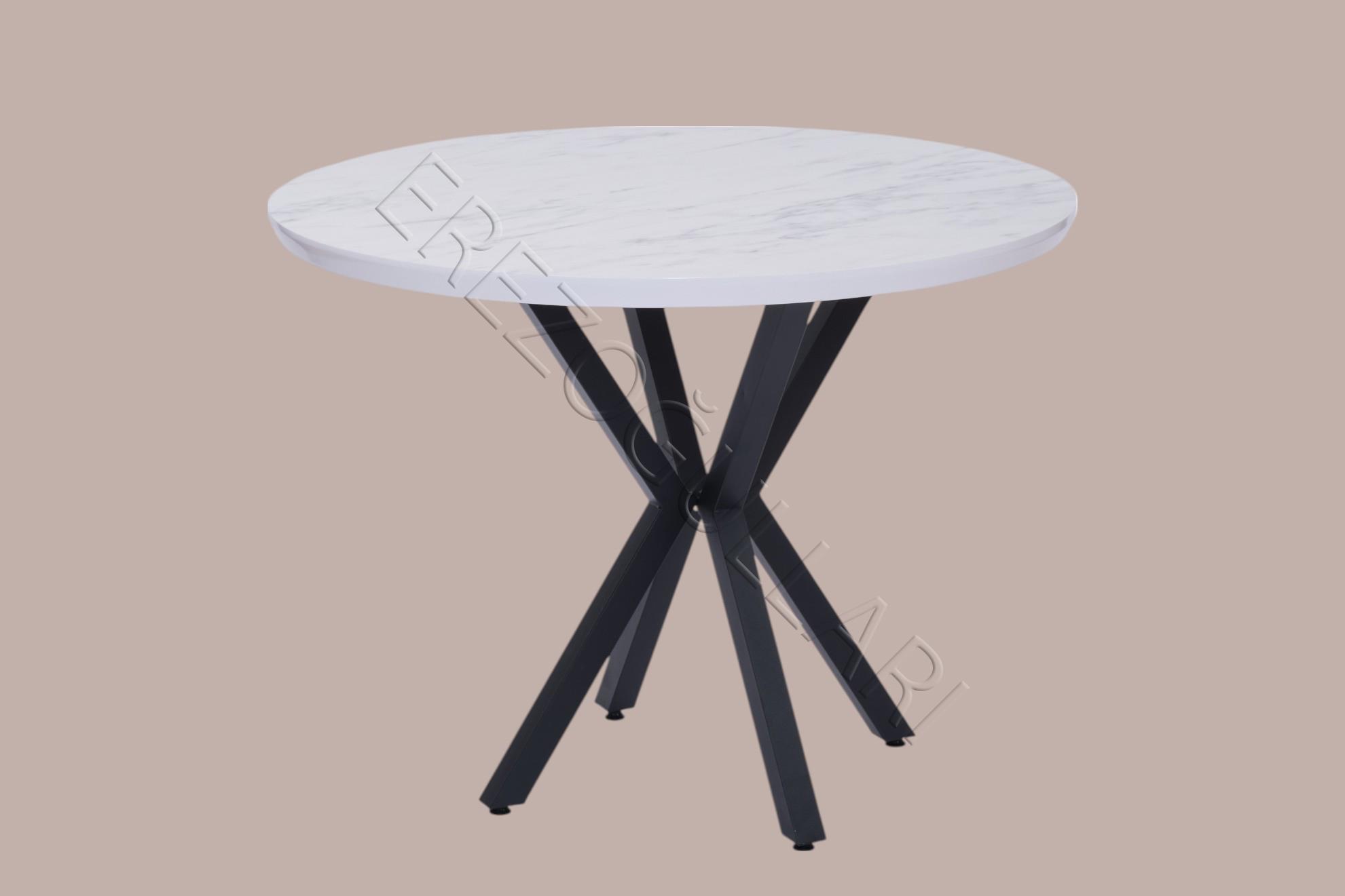 Göksu Yuvarlak Lak Panel Mutfak Masası 100cm