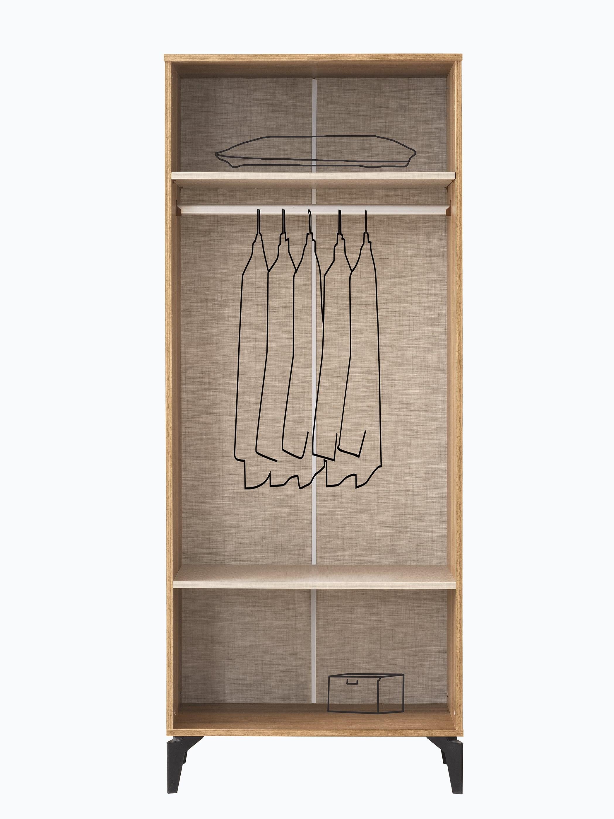 Hazar 2 Kapılı Gardırop Elbise Dolabı 80x47x200cm