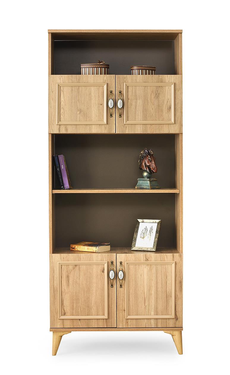 Irmak Dolaplı 5 Raflı Kitaplık 80x30x195cm