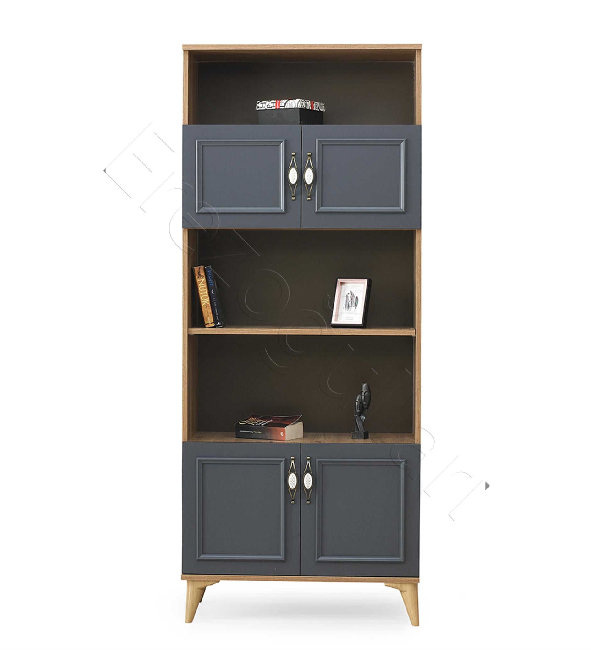 Irmak Dolaplı 5 Raflı Kitaplık 80x30x195cm