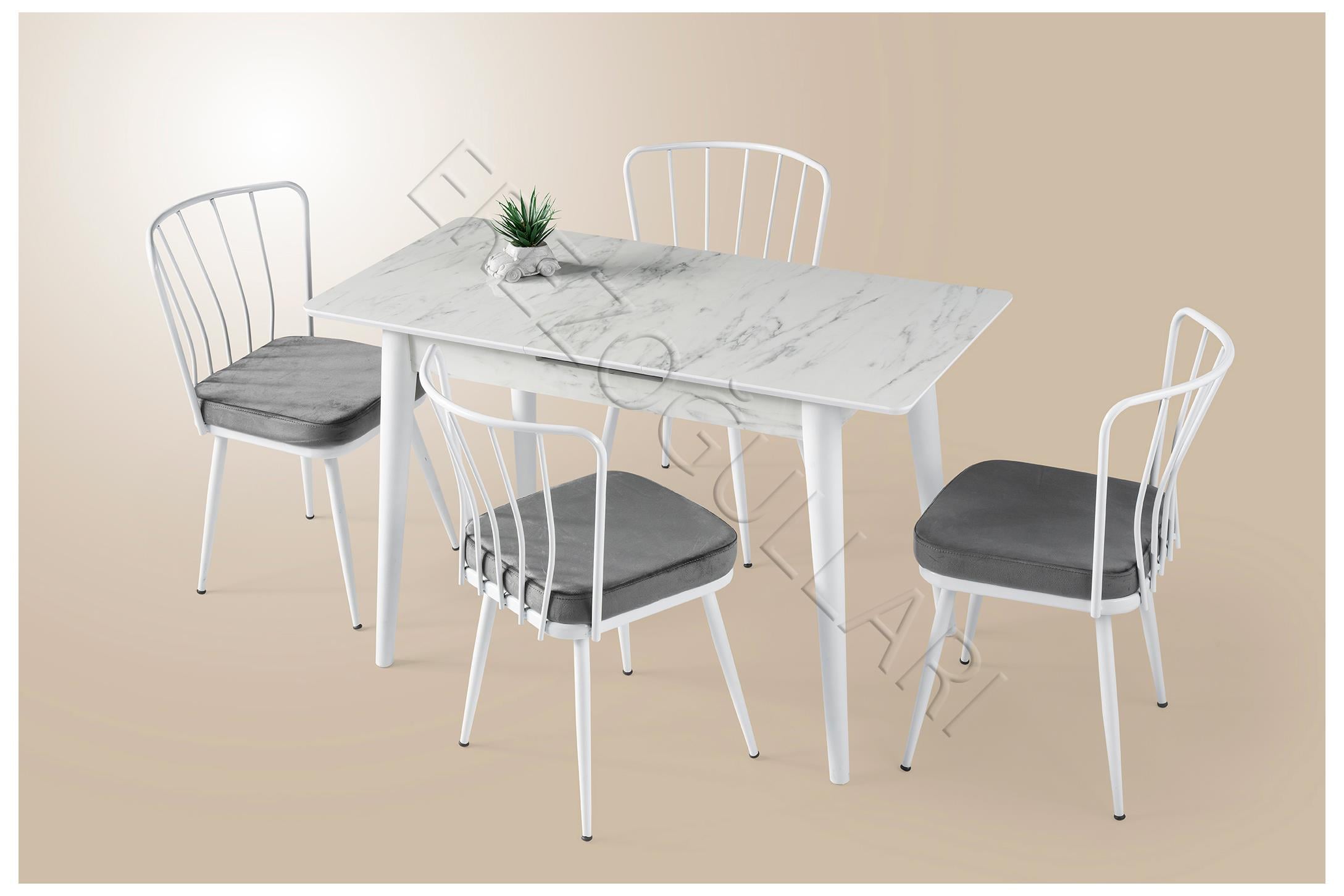 Melisa Buse MDF Açılır Mutfak Masa Takımı 60x100