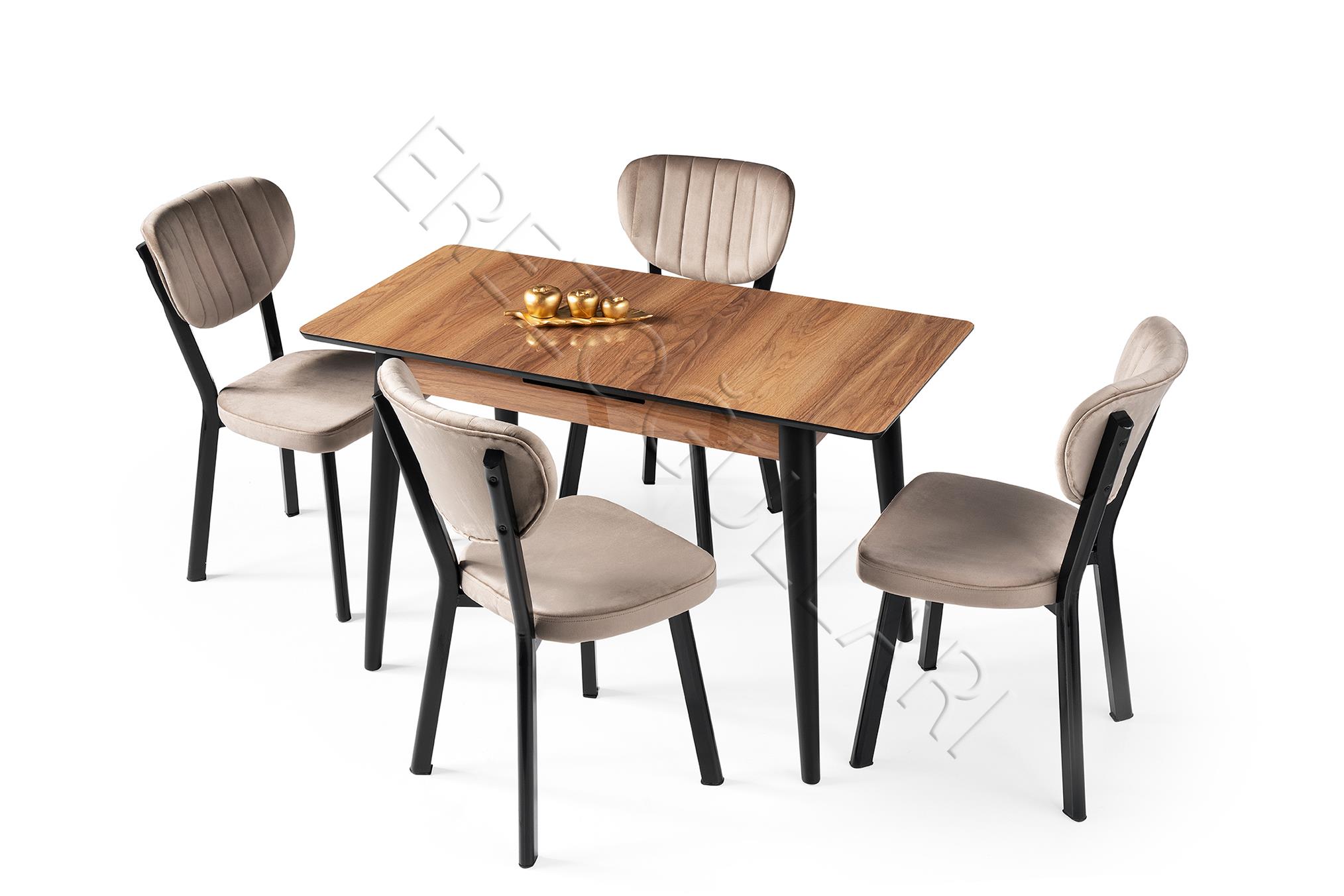 Melisa Star MDF Açılır Mutfak Masa Takımı 60x100