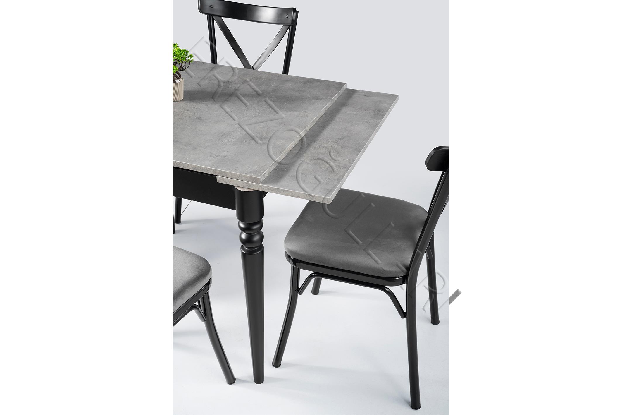 Pınar Bahar Açılır Mutfak Masa Sandalye Takımı 70x80