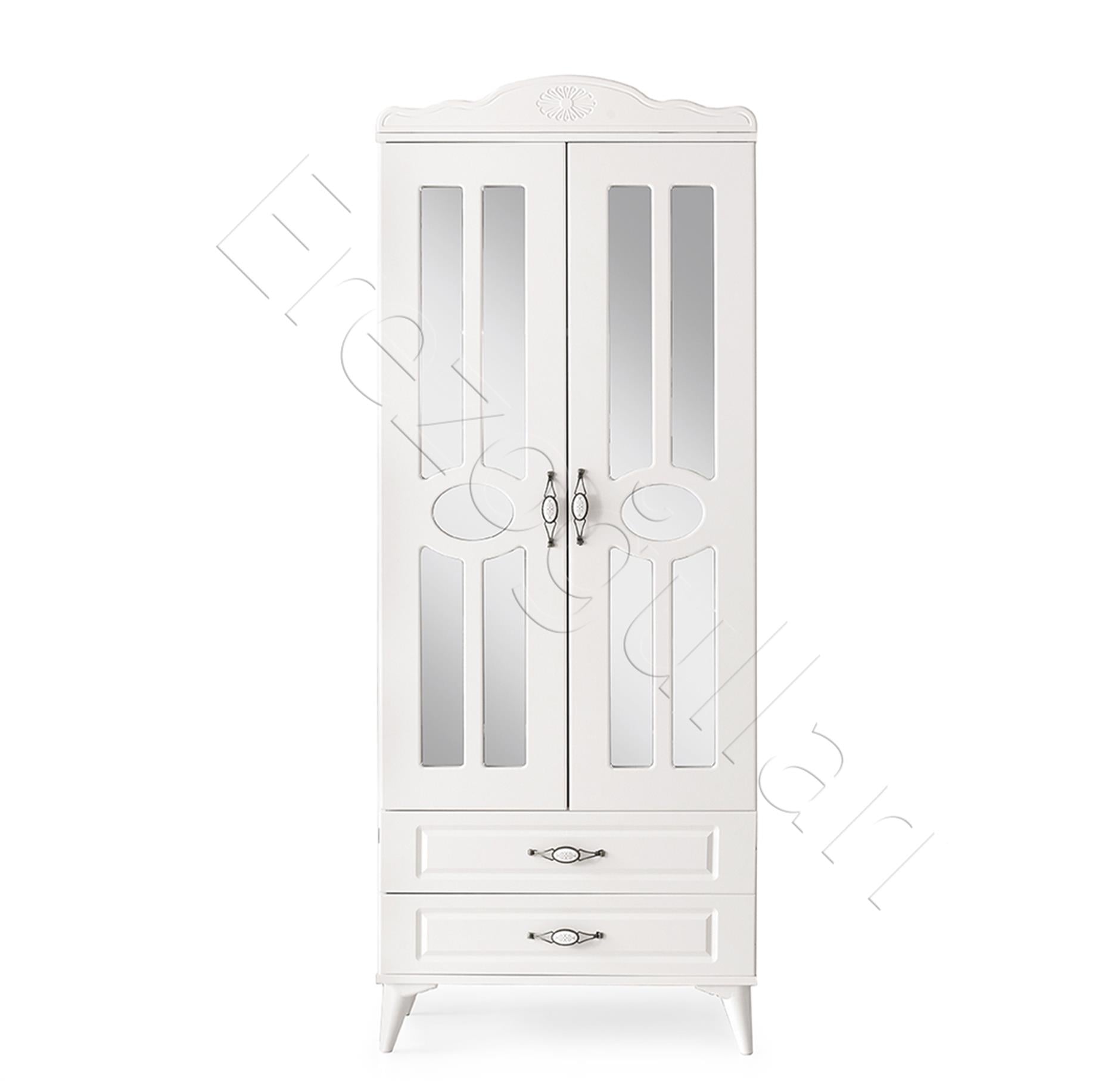 Sahra 2 Kapılı 2 Çekmeceli Gardrop Elbise Dolabı 80x48x210cm