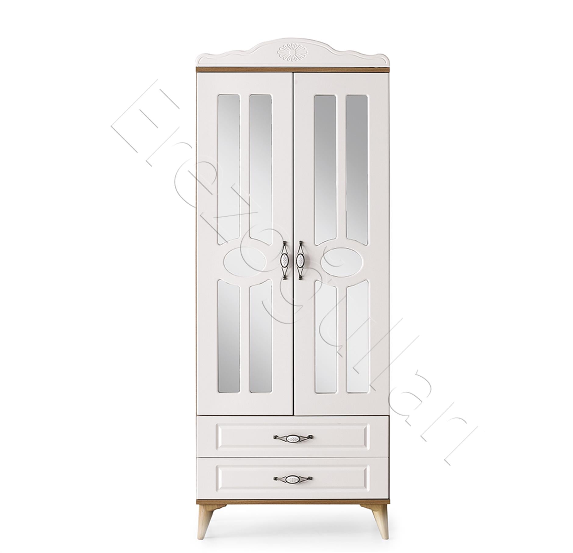 Sahra 2 Kapılı 2 Çekmeceli Gardrop Elbise Dolabı 80x48x210cm