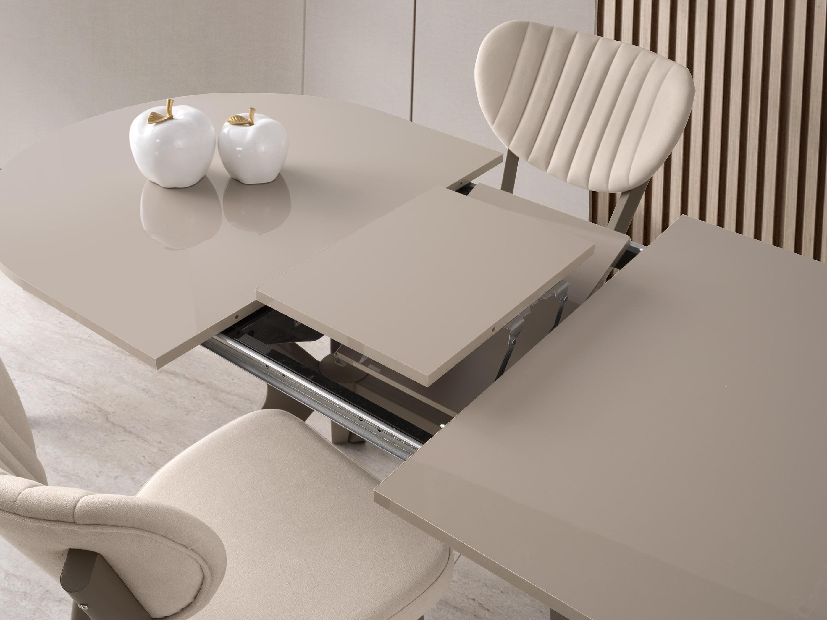 Star Capuccino Lak Panel Mutfak Masa Sandalye Takımı 82x138
