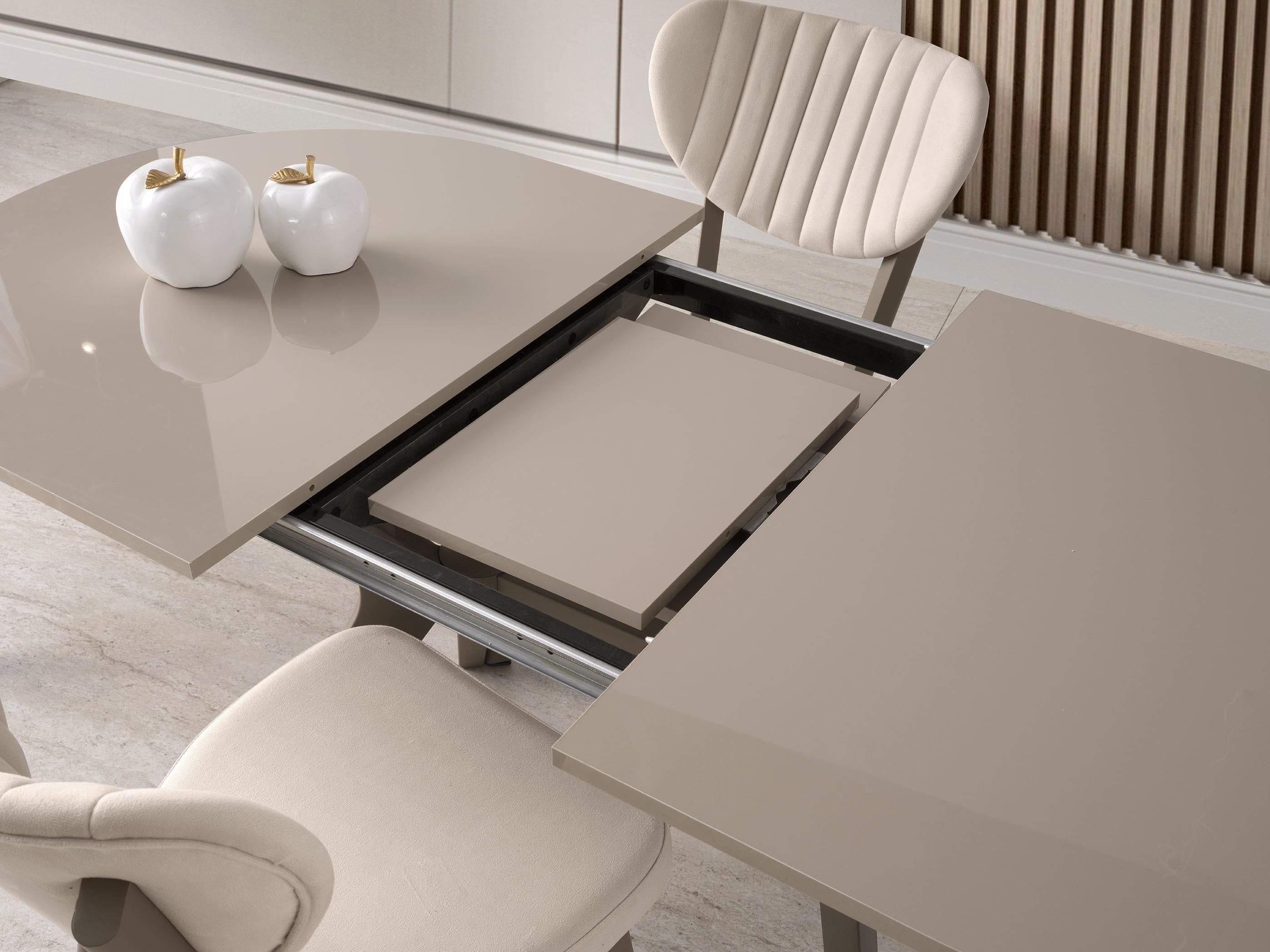 Star Polo Travertan Cappucino Mutfak Masa Sandalye Takımı 82x138