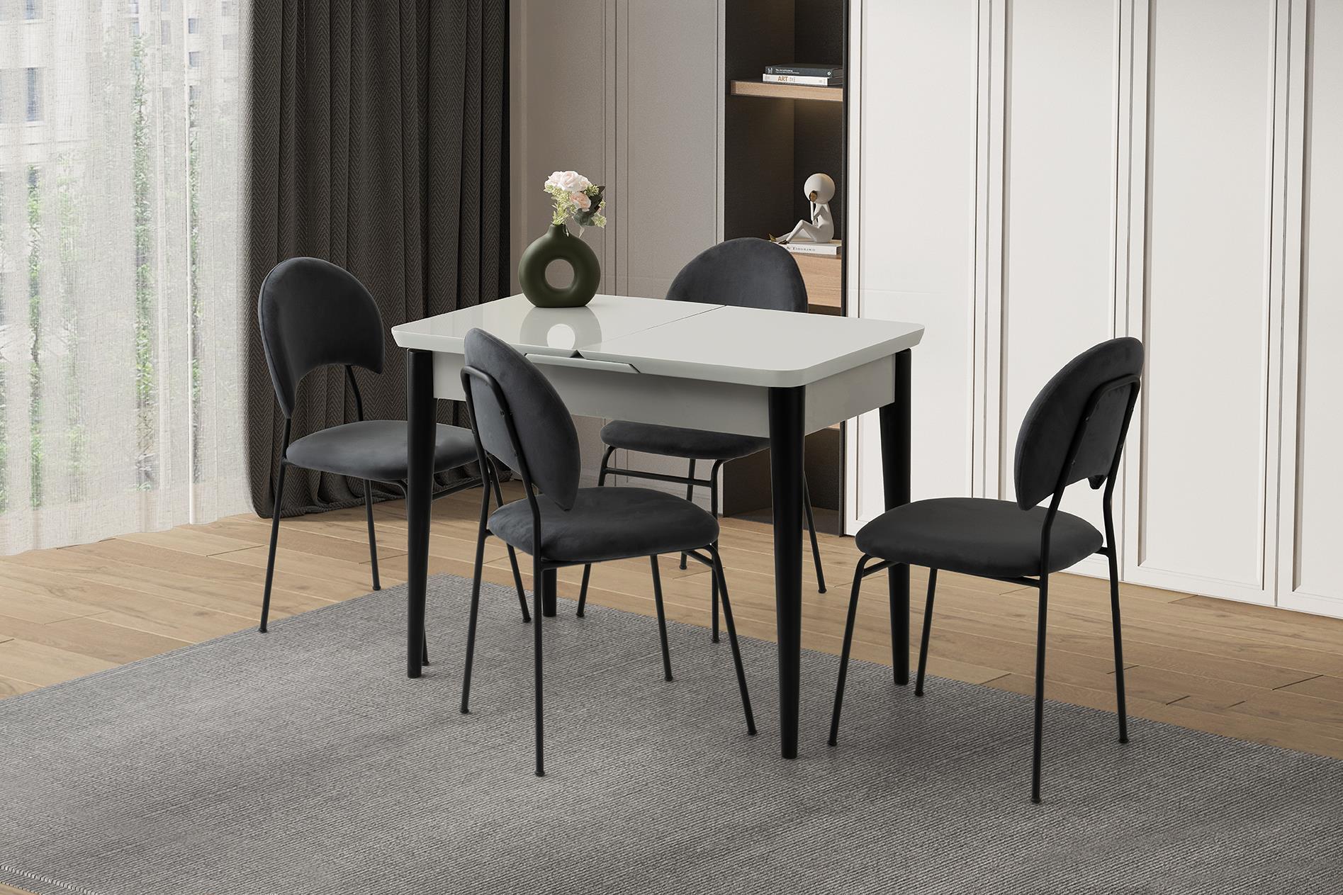 Tekno Suna MDF Açılır Mutfak Masa Sandalye Takımı 60x100