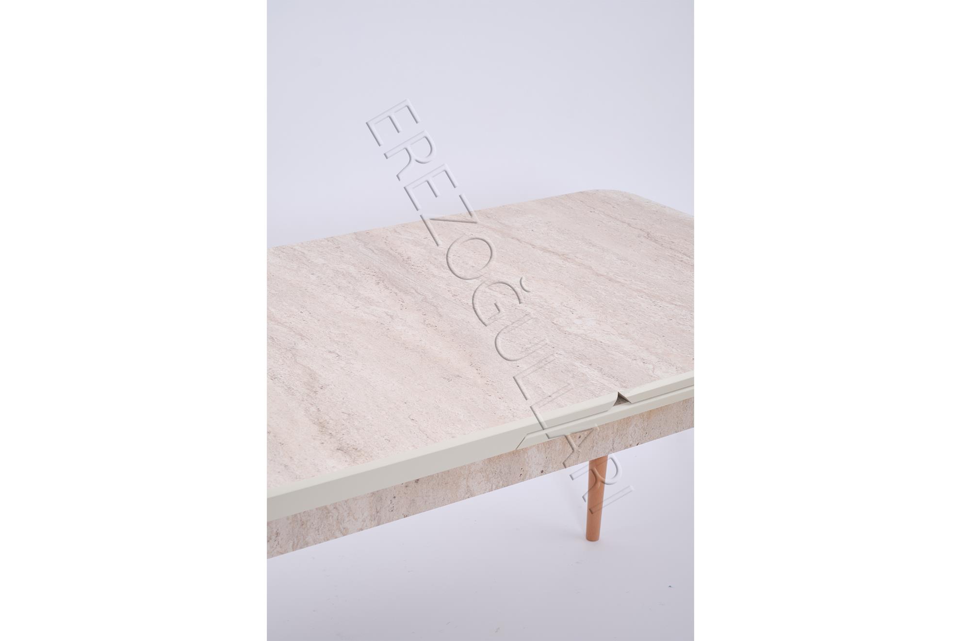 Traverten Boyalı Mdf Mutfak Masası 80x130