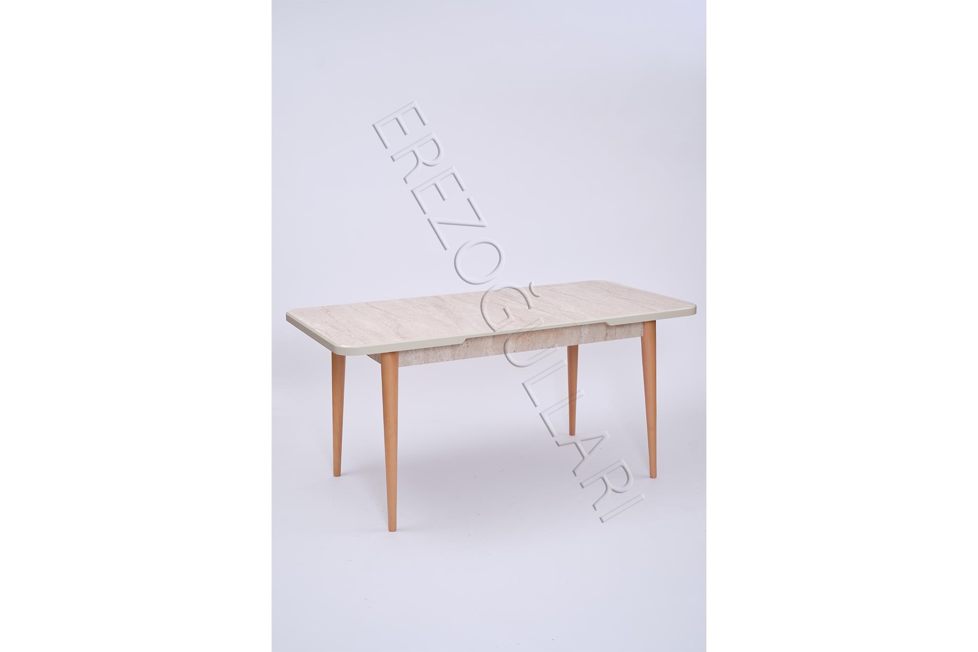 Traverten Boyalı Mdf Mutfak Masası 80x130