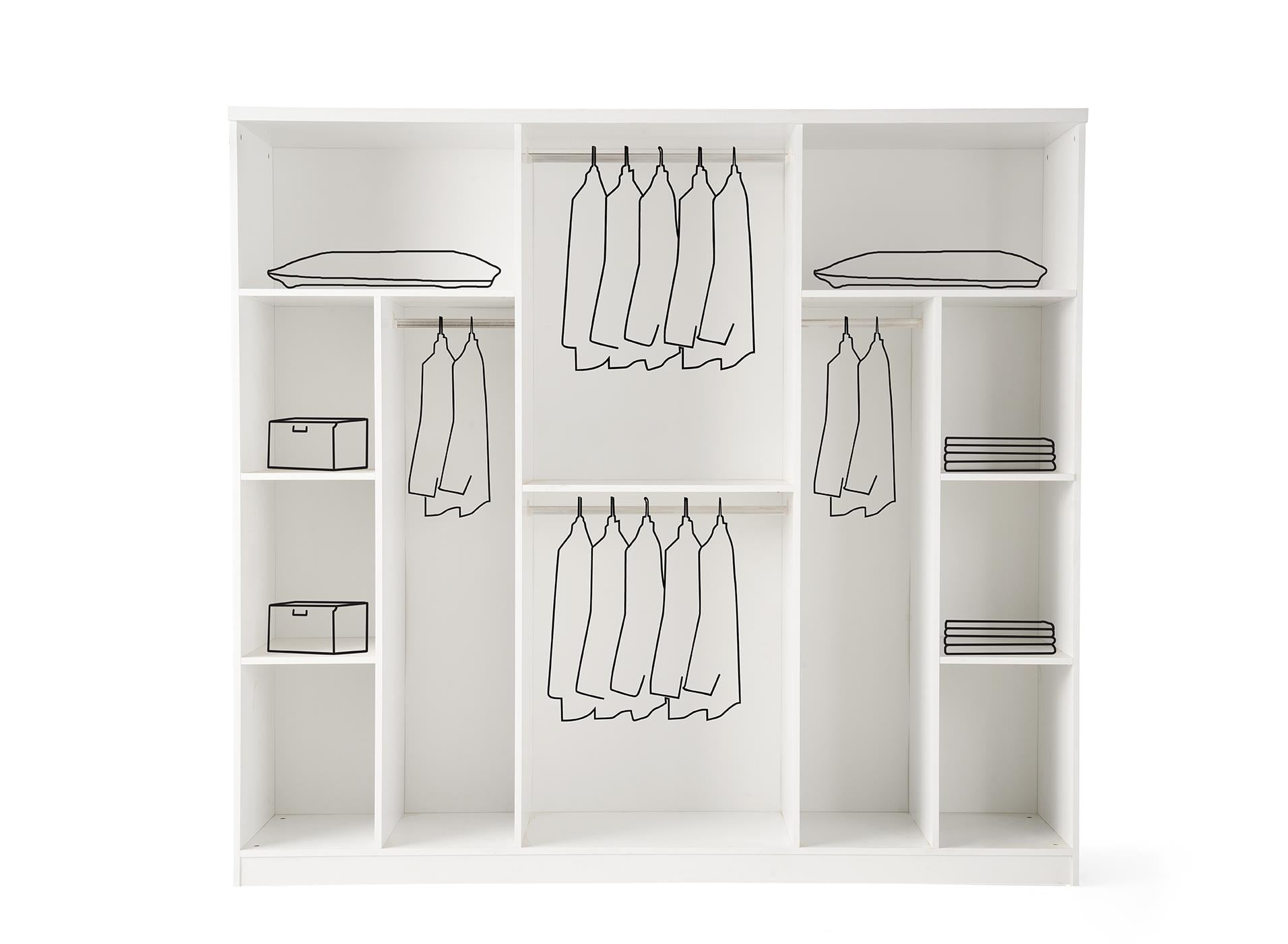 Vega %100 MDF 6 Kapaklı Modern Dolap