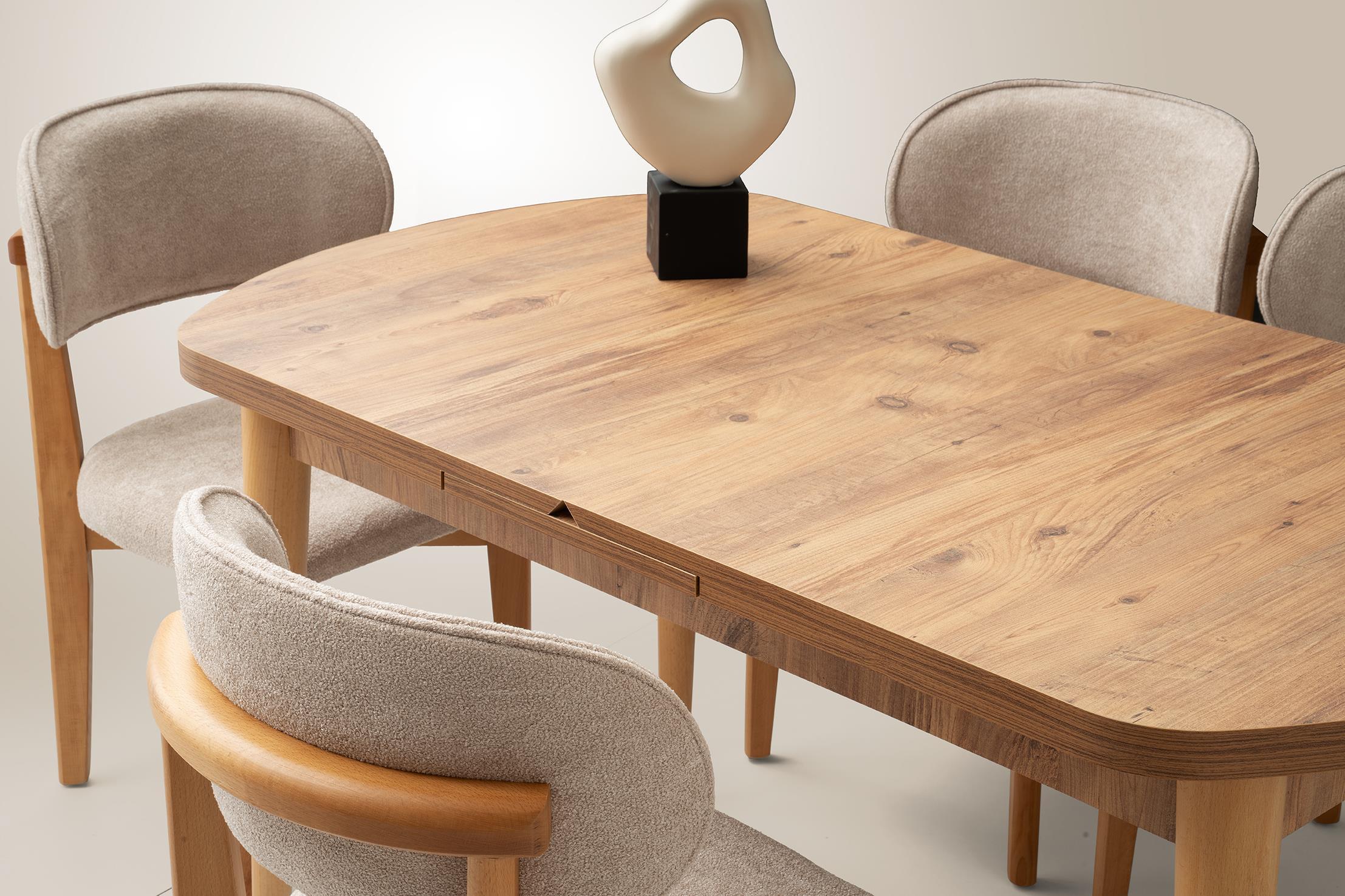 Venüs Norte Mdf Açılır Mutfak Masa Takımı 80x130