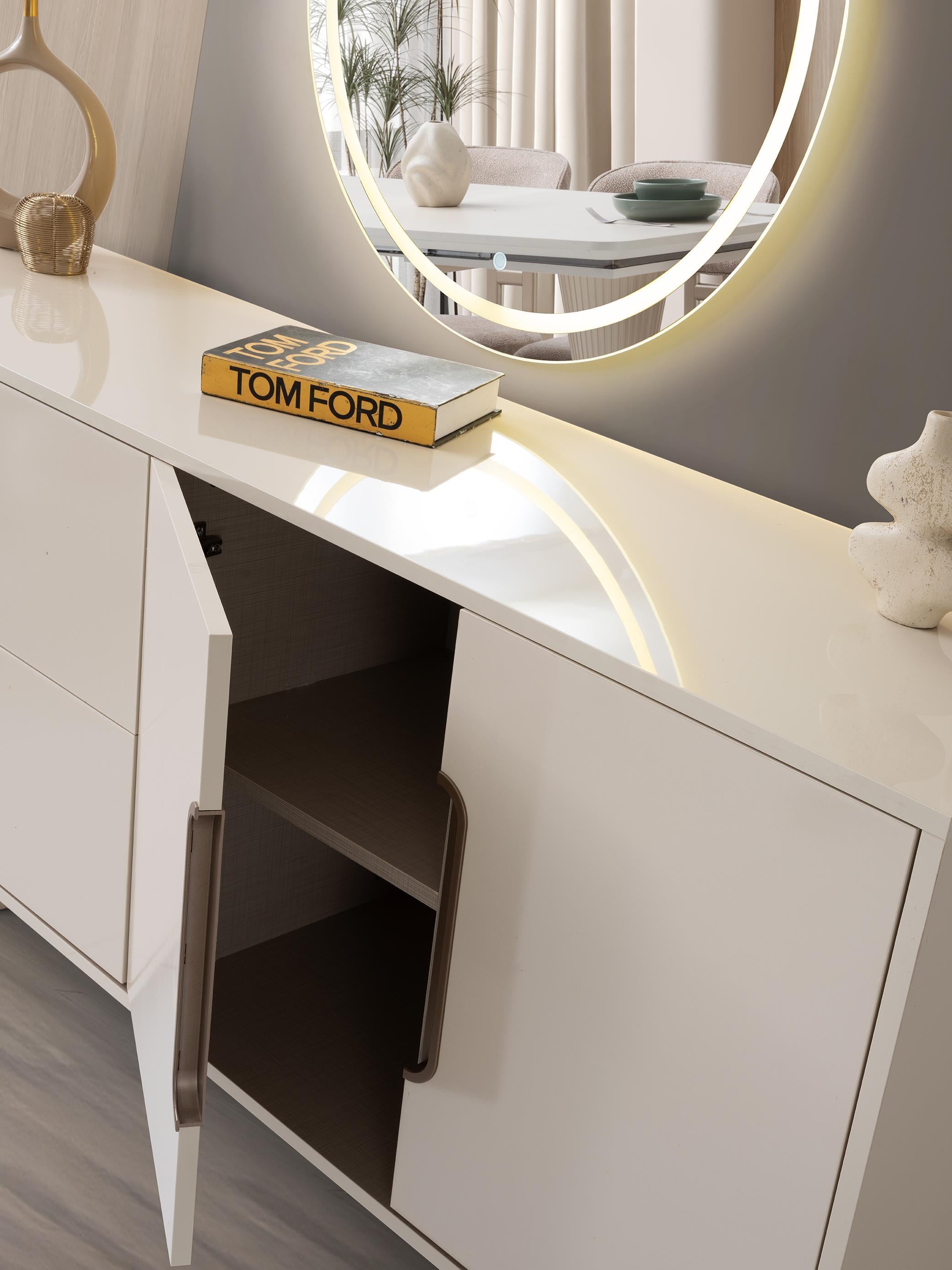 Vizyon Modern Dolaplı Çekmeceli Aynasız Konsol 180*45*85